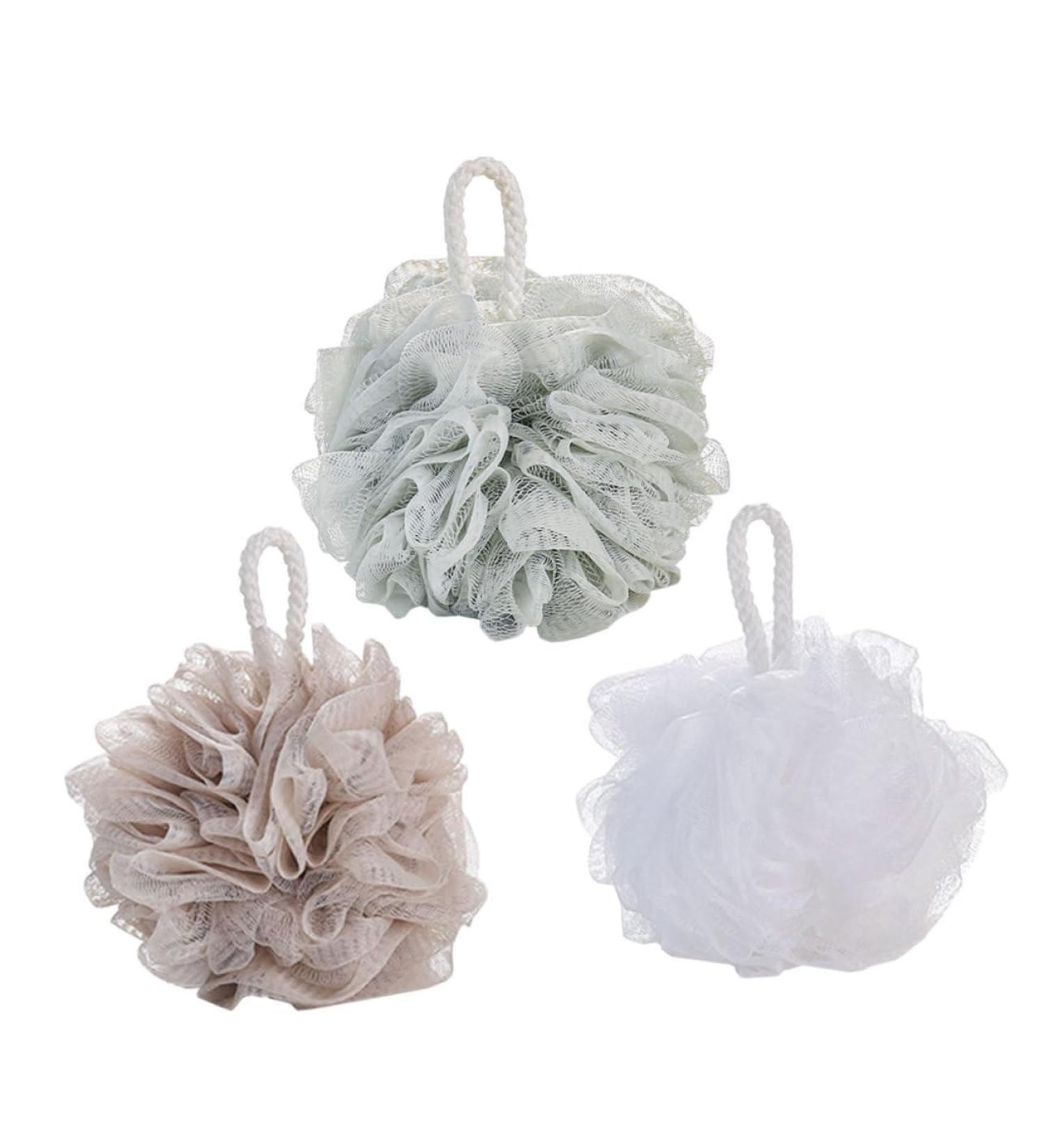 Angoily 4pcs Bath Ball Mesh Pouf - Premium Shower Sponge Net for Luxurious Cleansing - Buy Online on GoSupps.com