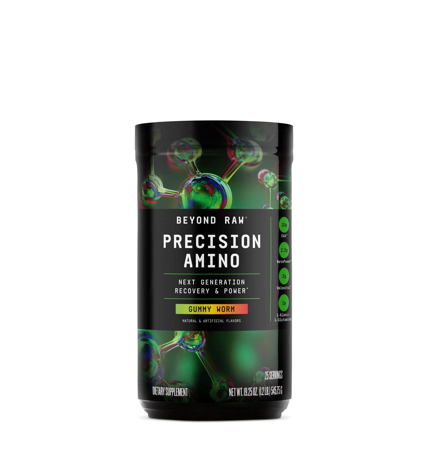 BEYOND RAW Precision Amino - Recovery & Power Amino Acid Formula | Fuel Muscles & Enhance Hydration | Gummy Worm Flavor | 25 Servings - Shop Internationally - Buy Online on GoSupps.com