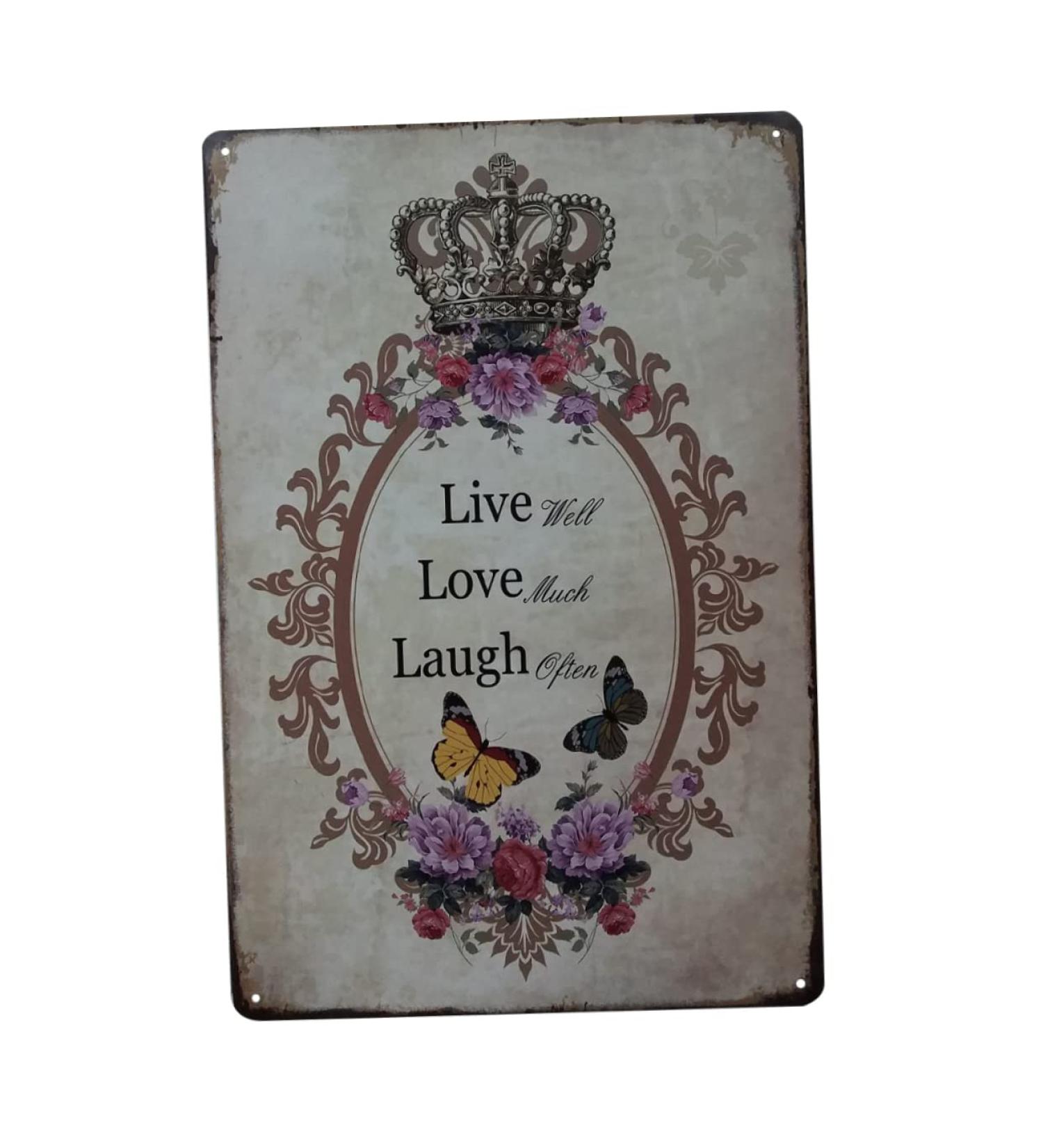Levemolo Tin Signs Painting Metal Live Love Often Shop Bar Iron Home Decorative Laugh Well Coffee Much Wall - Buy Online on GoSupps.com