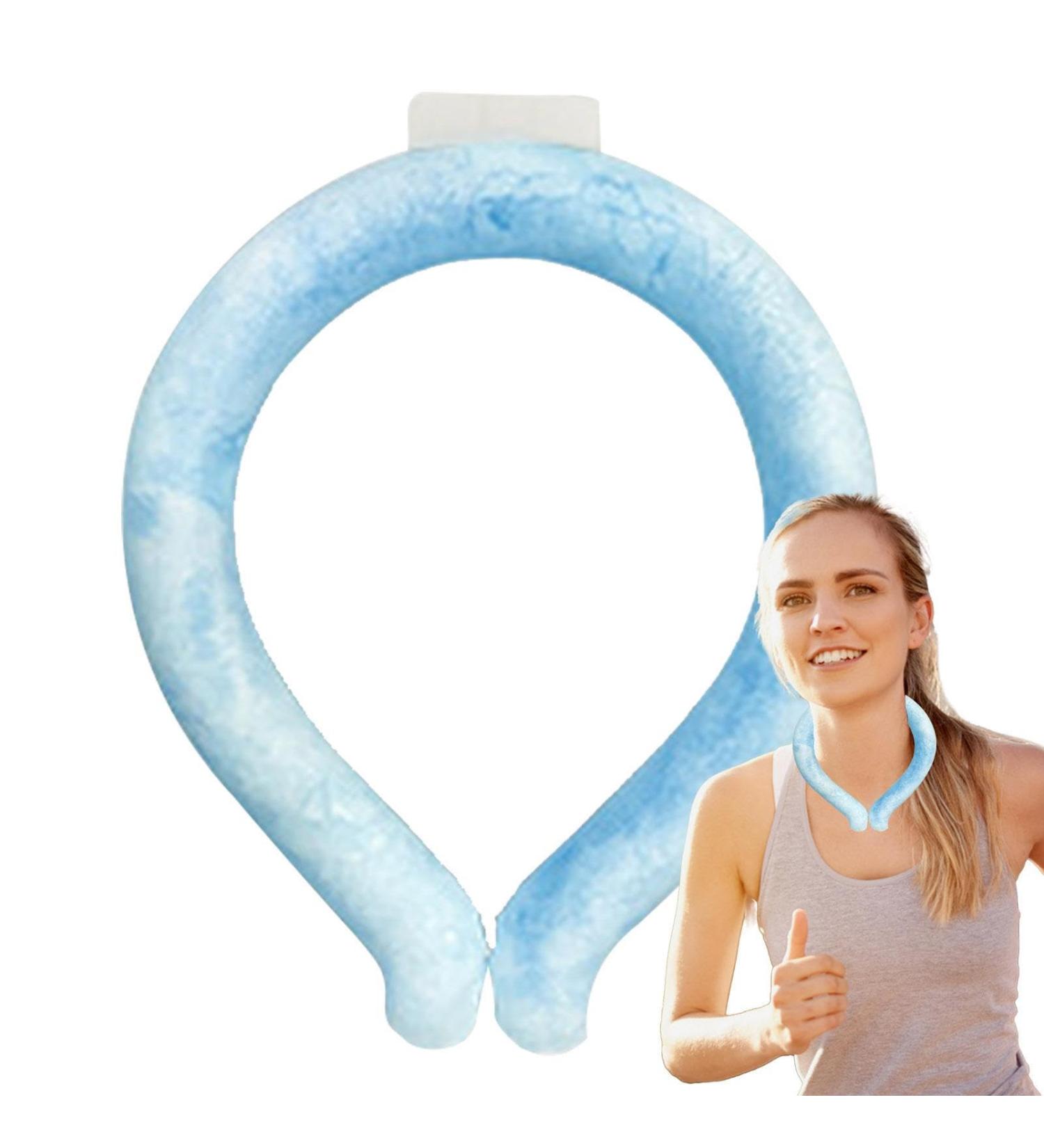 Wearable Cooling Tube | Collar Ice Tube for Body Cooling Summer Neck Wraps | Ice Tube Neck Heat Reduction Tube for Gym Concerts Home Bus School Offices Traveling Hamil Sea Salt Blue Below 18 Degrees - Buy Online on GoSupps.com