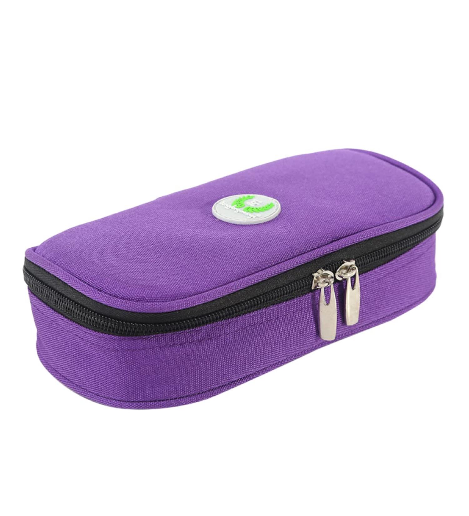 Healifty Insulin Cooler Bag - Portable Purple Travel Storage for Camping - Ice Organizer for Diabetes Care - Buy Online on GoSupps.com