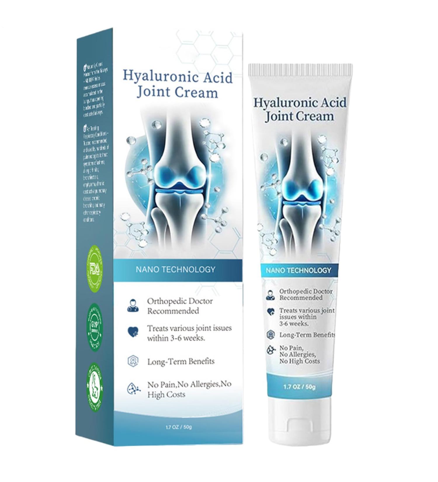 Arthroheals Hyaluronic Acid Joint Repair Cream - 50g Cr me De Soulagement De LaDouleur ArthrohealsCr me R paratrice Cr me De Th rapie Articulaire Et Osseuse Pour Le Dos le Cou les Mains les Genoux - Buy Online on GoSupps.com