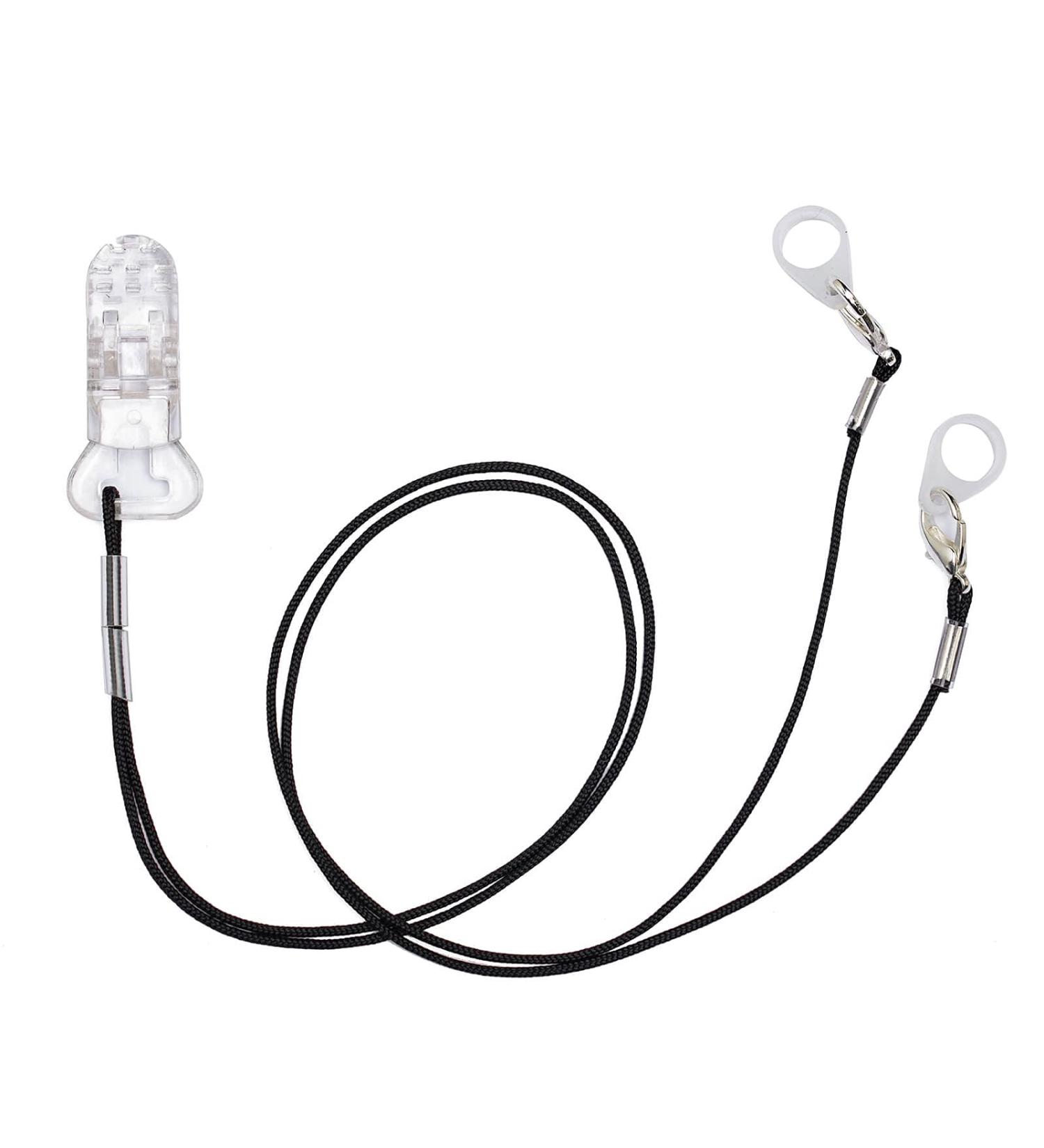 Hearing Aid Clip for Seniors - Anti-Lost Lanyard BTE Holder (Black) - Buy Online on GoSupps.com