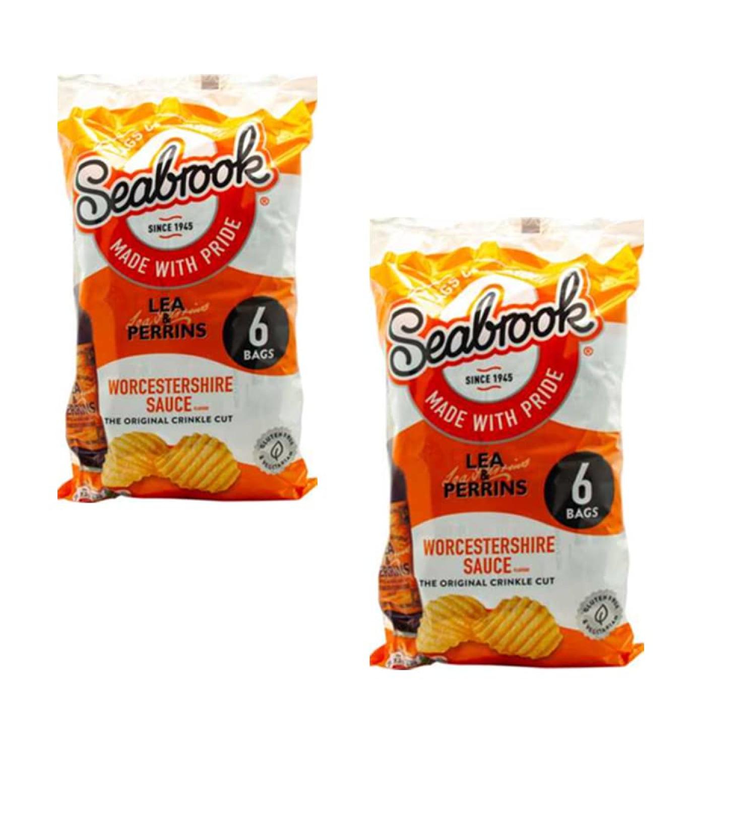 Various Flavor Crisps Chips 6 Pack x 25g (Lea & Perrin 02 Packs(12 mini bags))