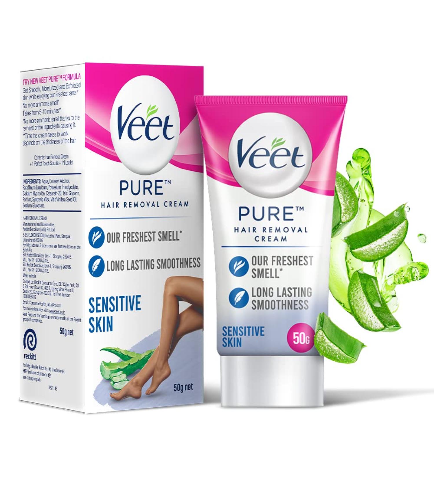 Veet Silk & Fresh Hair Removal Cream for Sensitive Skin - 50g | Fast International Shipping - Buy Online on GoSupps.com