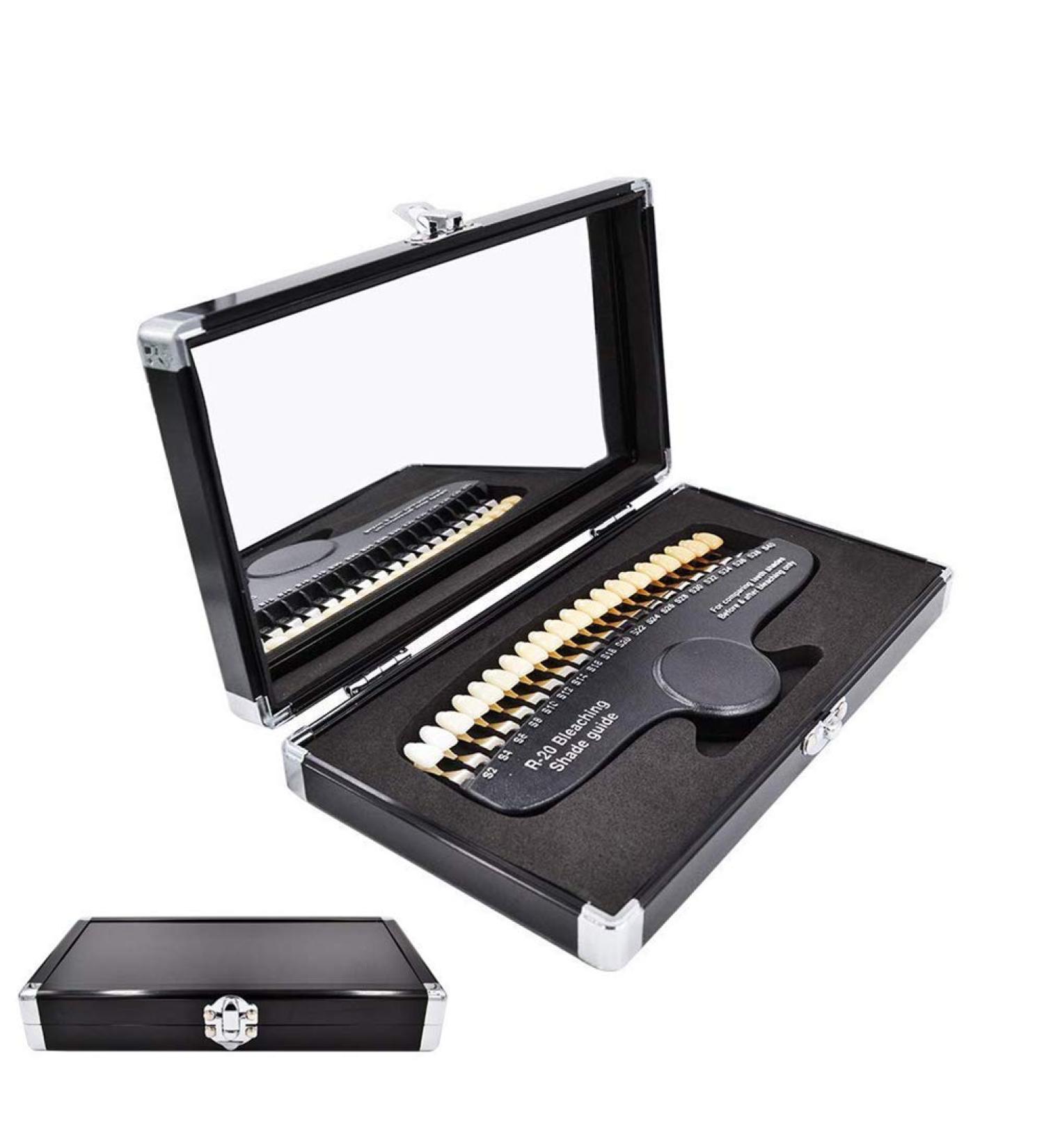 LMEIL Dental Color Chart - 20 Colors Cold Teeth Whitening Chart with Mirror | Premium Packaging for Dental Health - Buy Online on GoSupps.com