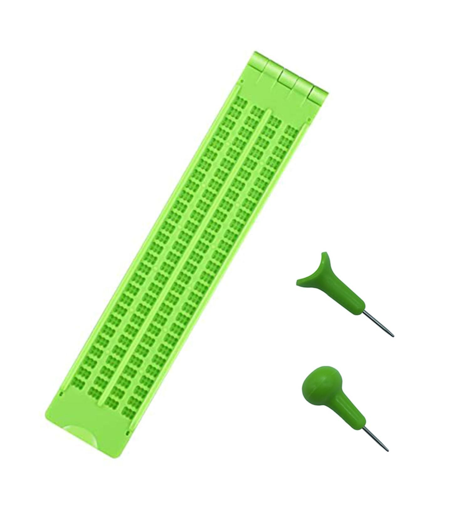 Braille Writing Tool - 4-Line 28-Cell Braille Fingerboard & Learning Board for Easy Braille Writing - Buy Online on GoSupps.com
