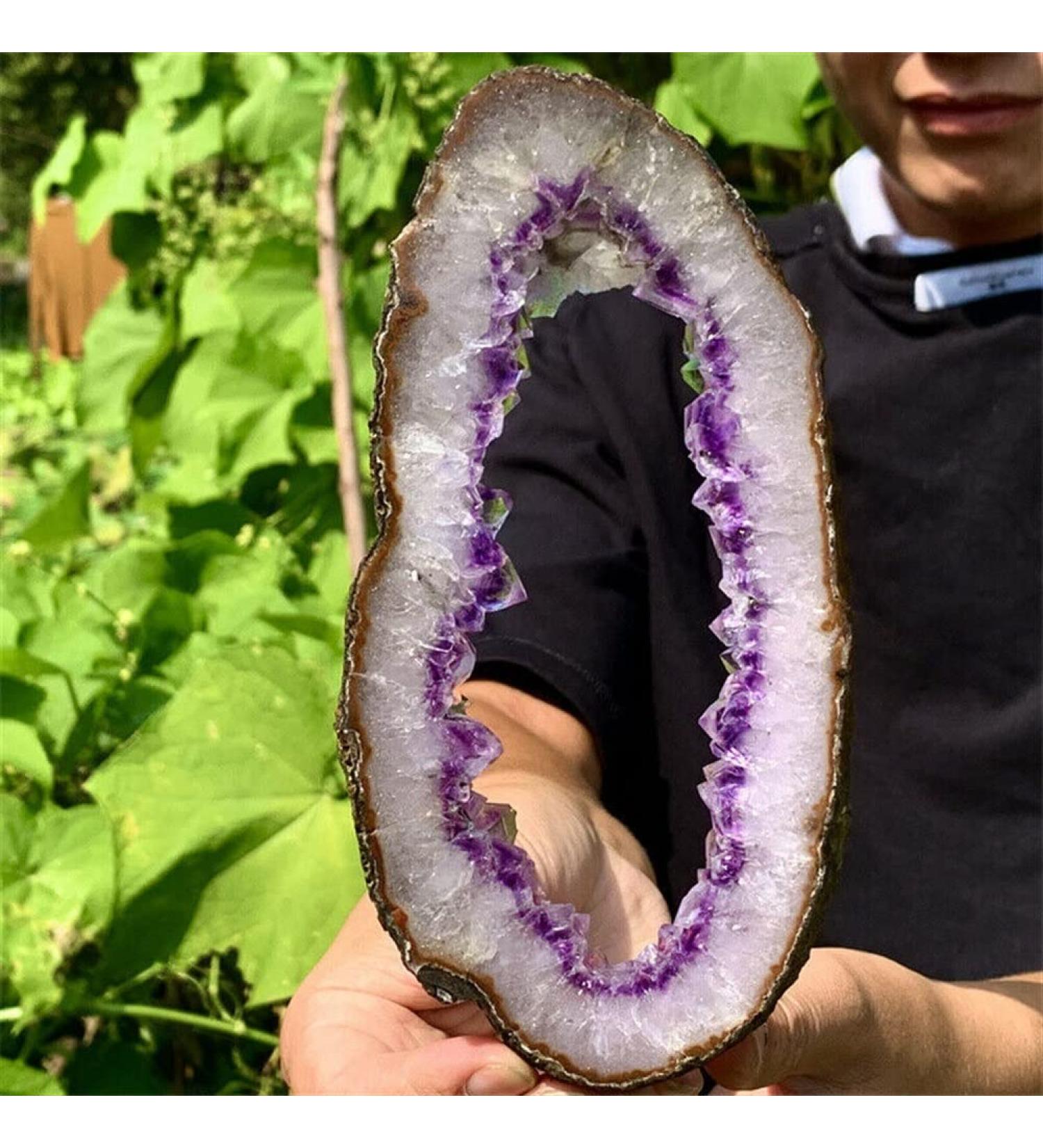 Natural Crystal Rough Amethyst Stone 275G Natural Amethyst geode Quartz Cluster - Buy Online on GoSupps.com