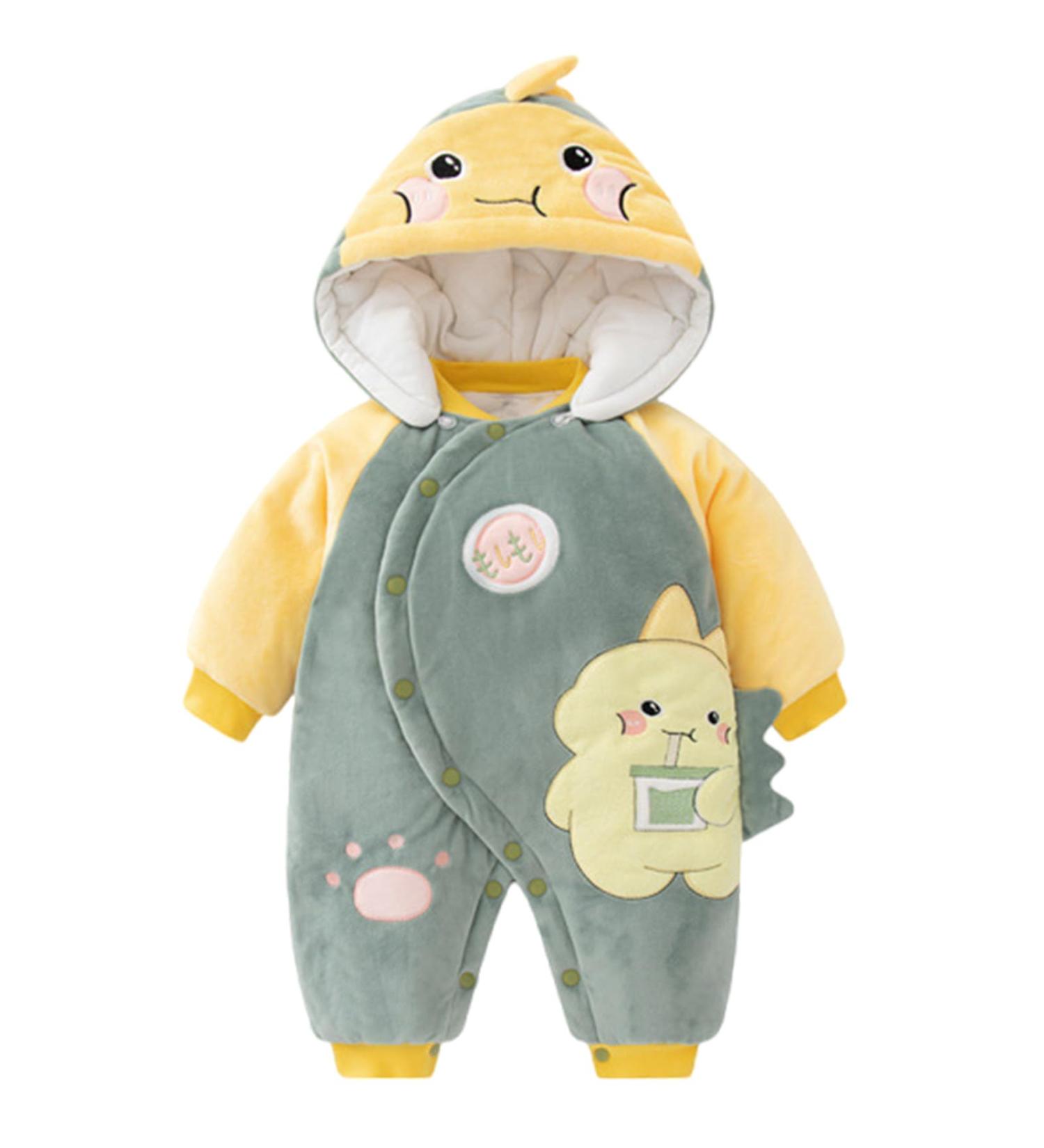 Baby Rompers with Booties Hat | Infant Winter Outfits Set 9-12 Months | Boys Girls Cotton Jumpsuit - Buy Online on GoSupps.com