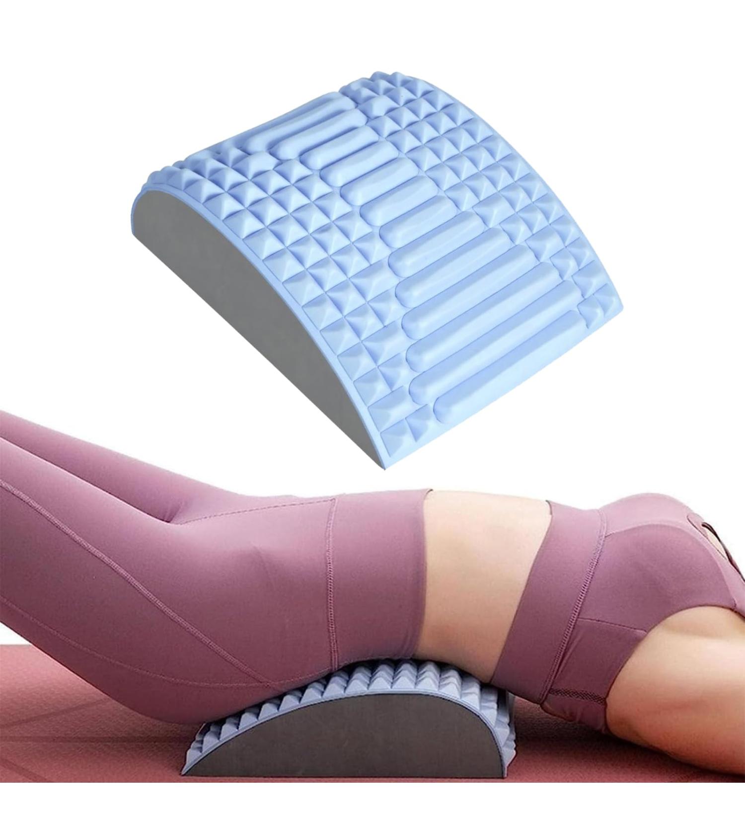 Refresh Neck and Back Stretcher - 2-in-1 Pain Relief & Relaxation | Versatile Yoga & Chiropractic Pillow - Blue - Buy Online on GoSupps.com