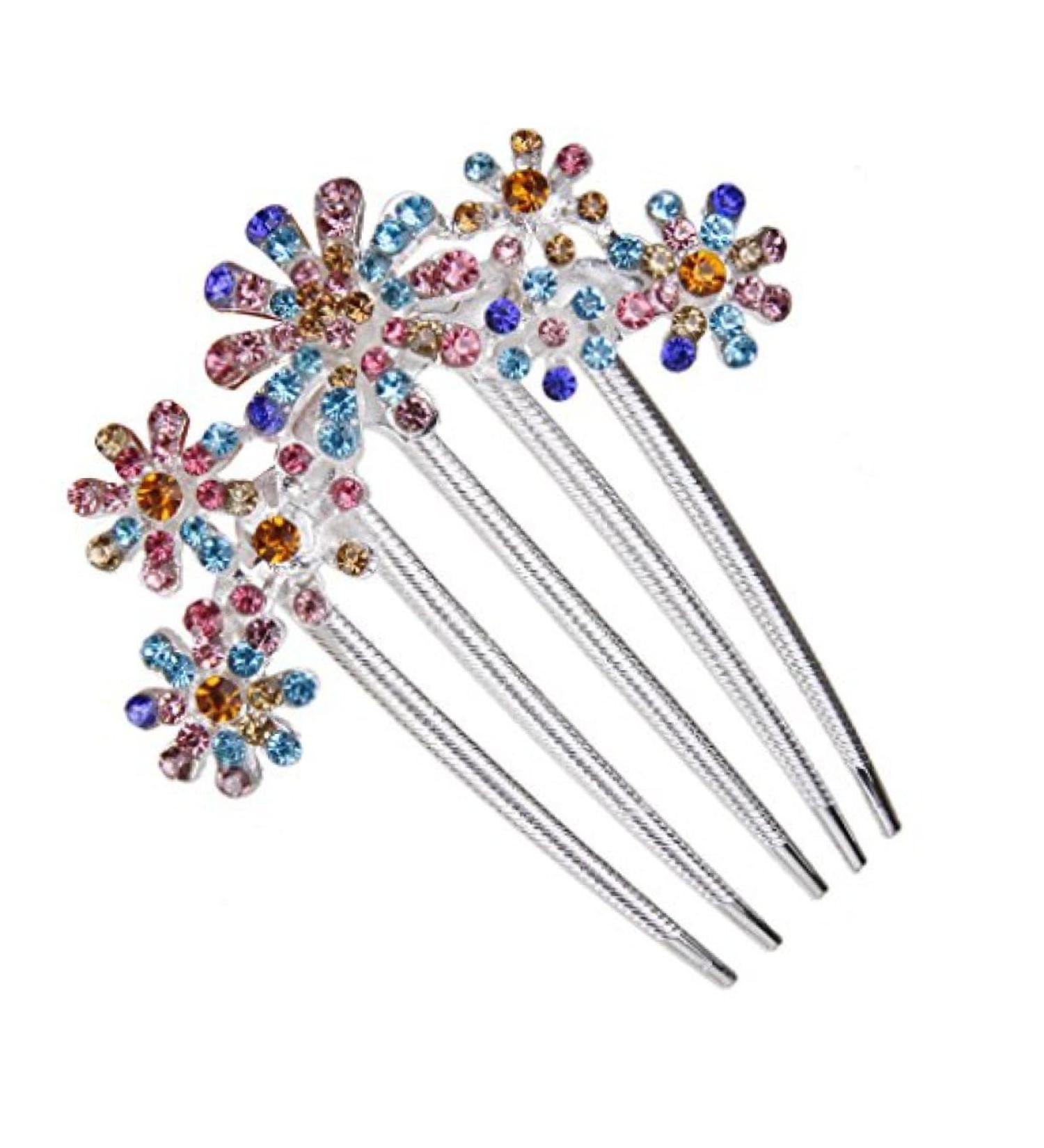Beaupretty Tiara Women Hair Comb Bridal Hair Comb Women Hair Clip Flower Hair Comb Wedding Diamond - Buy Online on GoSupps.com