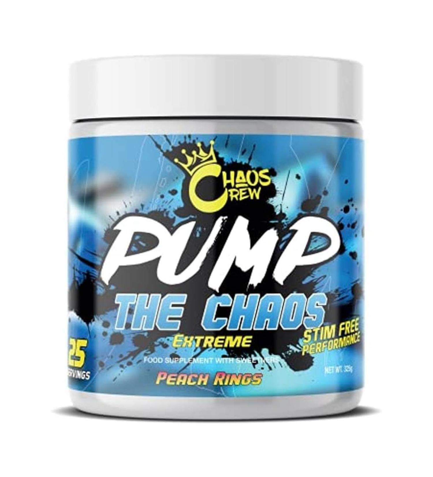 CHAOSCREW Chaos Crew Pump the Chaos Extreme Peach Rings 325g - Buy Online on GoSupps.com