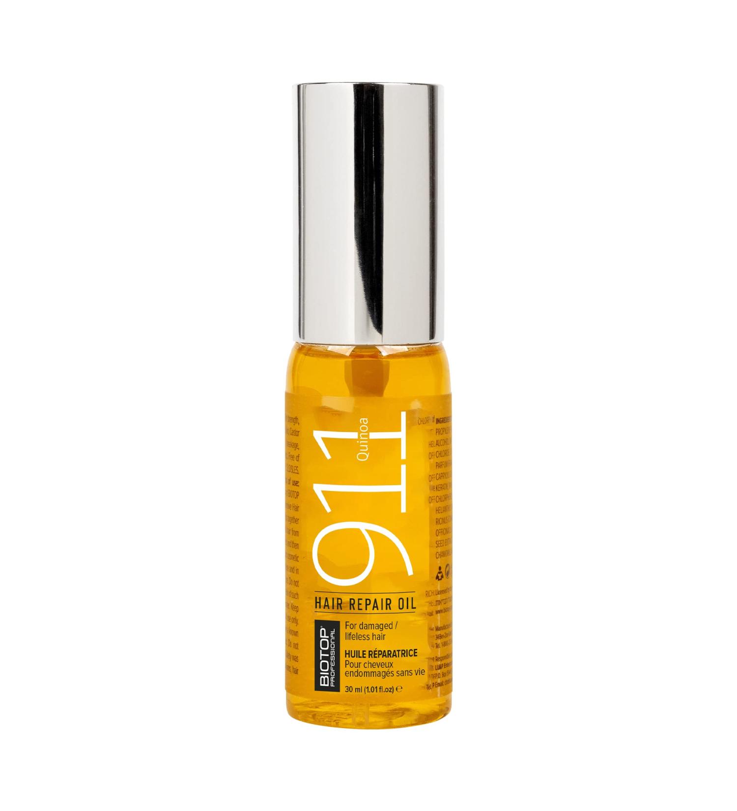 911 Quinoa Hair Repair Oil 1.01 fl oz by Biotop Professional - Revitalize and Nourish Your Hair - Buy Online on GoSupps.com
