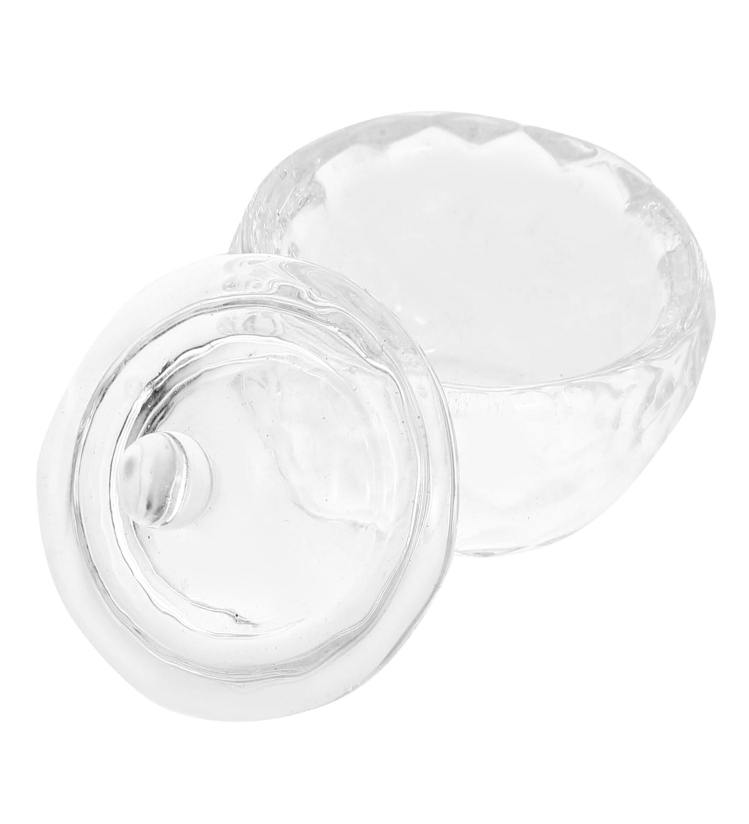 Zerodeko Wedding Decor Manicure Nail Dish Cup Nail Dish Cups with Lids Dish for Acrylic Nails Manicure Nail Cup Nail Cups Nail Art Accessories Heart-shaped Food Jar Glass - Buy Online on GoSupps.com