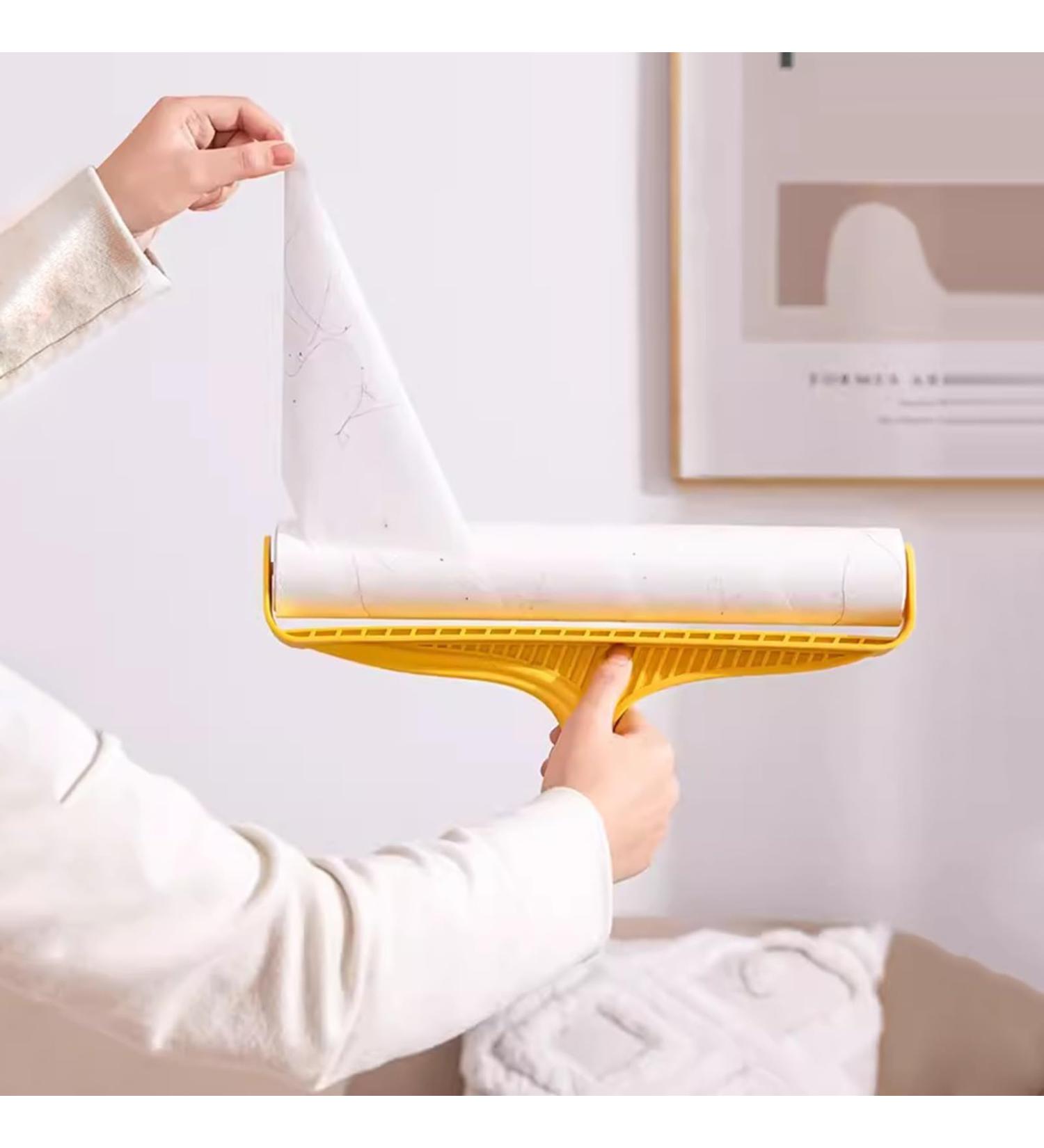 Extra Sticky Long Lint Rollers for Pet Hair - Portable Yellow Lint Remover for Furniture Carpet Curtains | 60 Unique Sheets - Ideal for Home & Office Cleaning - Buy Online on GoSupps.com