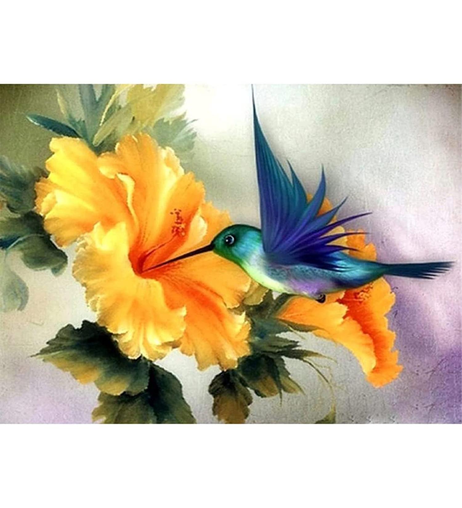 Bronze Birds Cross Stitch Kit | Stamped, Beginner-Friendly Embroidery Set for Home Decor - 12x16 Inch - Buy Online on GoSupps.com