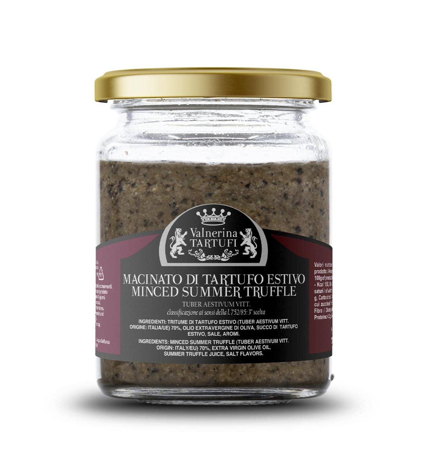 Valnerina Tartufi Crushed Black Summer Truffle | Natural Artisanal and Italian Preserved in Extra Virgin Olive Oil - Buy Online on GoSupps.com