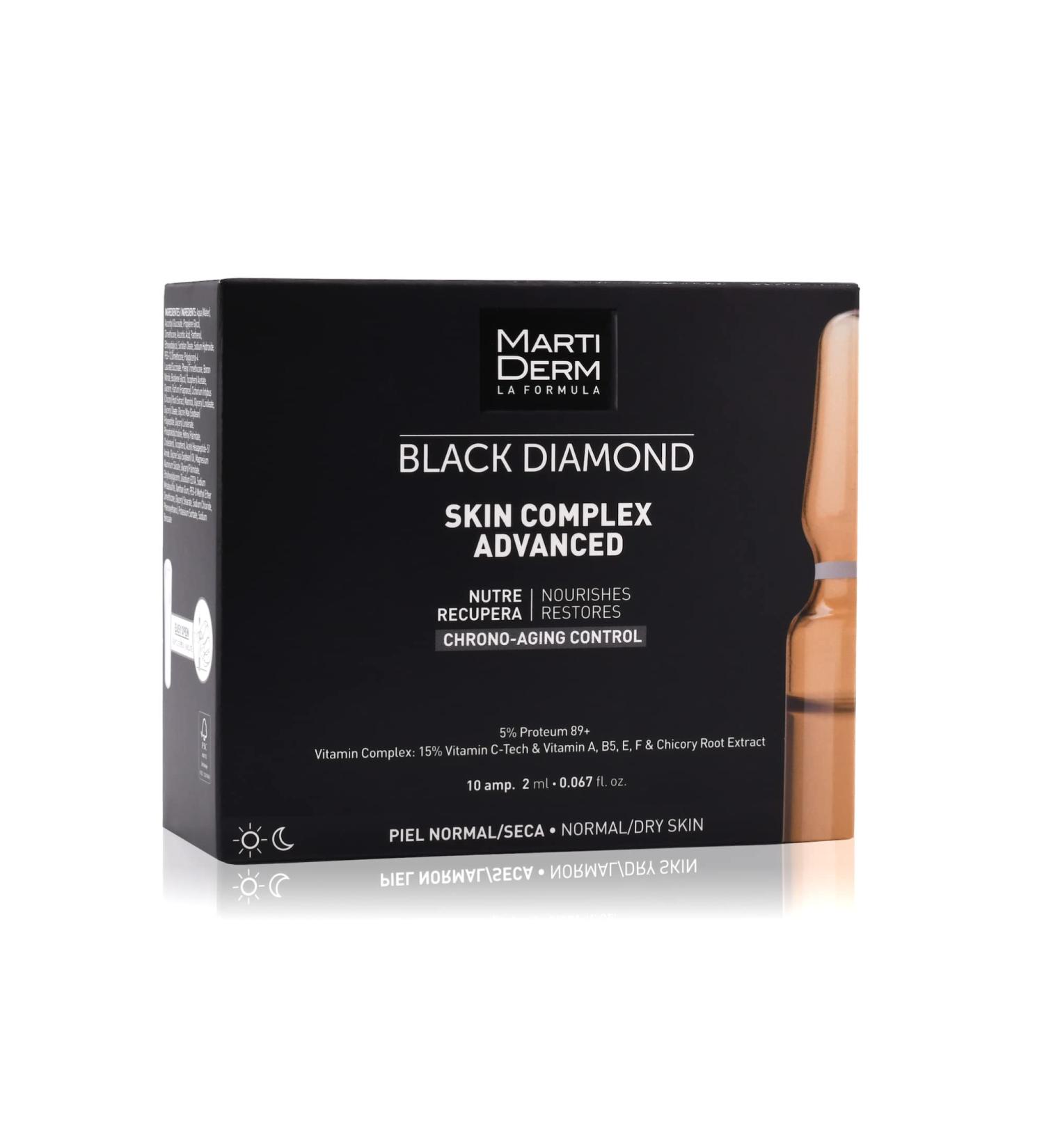 MartiDerm Skin Complex Advanced Ampoule with Proteum 89+ & 25% Vitamin Complex - Chrono-aging Control for Women and Men - 10 Ampoules - Buy Online on GoSupps.com