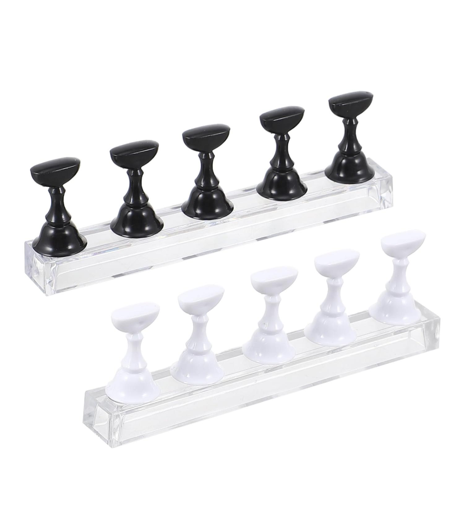 Housoutil Nail Art Holder Base 2 Sets Nail Holder Display Stand Manicure Acrylic Nail Art Stand 2.4X1.4X1.4CM Assorted Color 1 - Buy Online on GoSupps.com