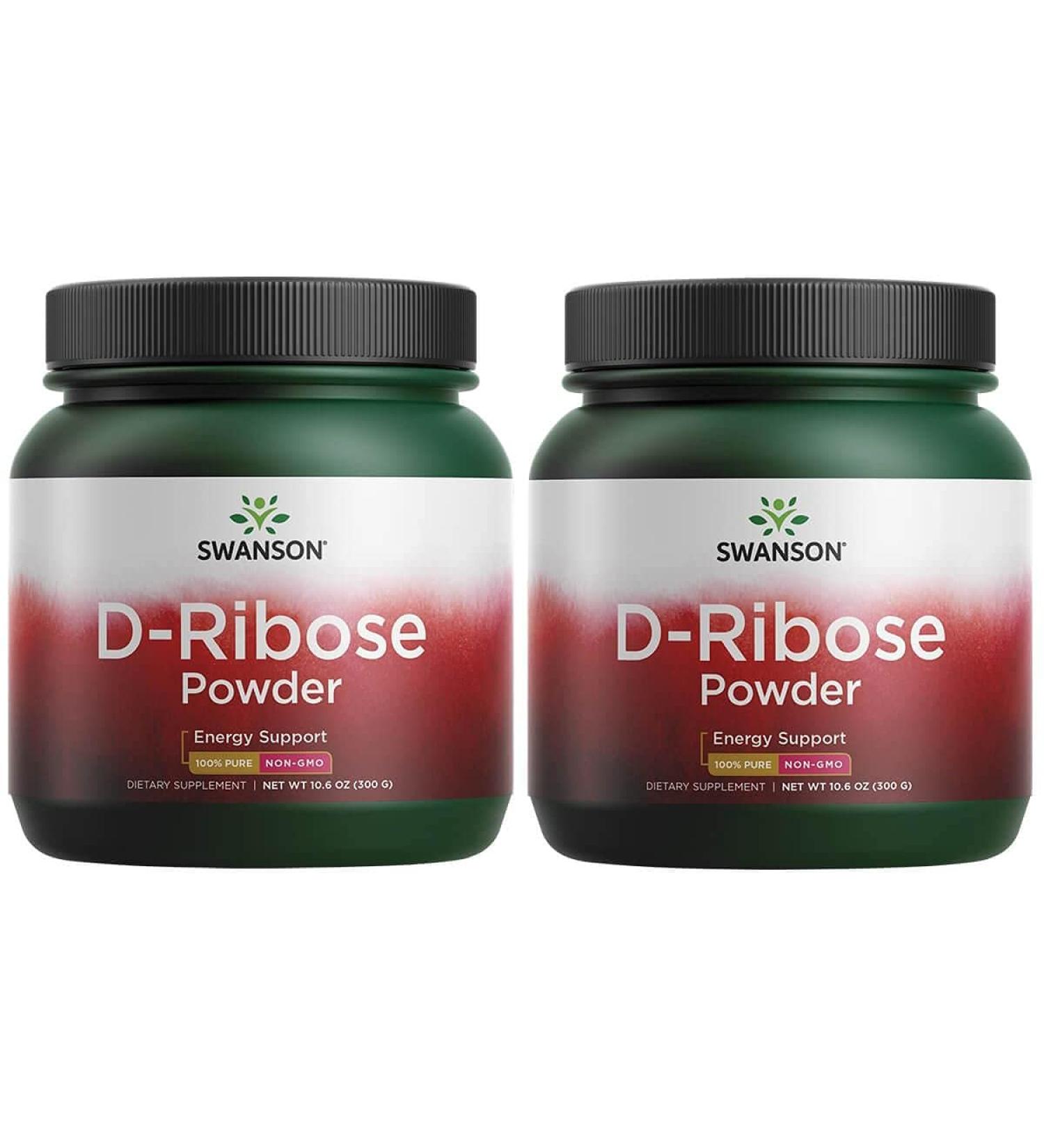 Swanson Ultra D-Ribose Powder 100% Pure Non-GMO - 10.6 oz (2 Pack) | Boost Energy & Recovery - International Shipping Available - Buy Online on GoSupps.com