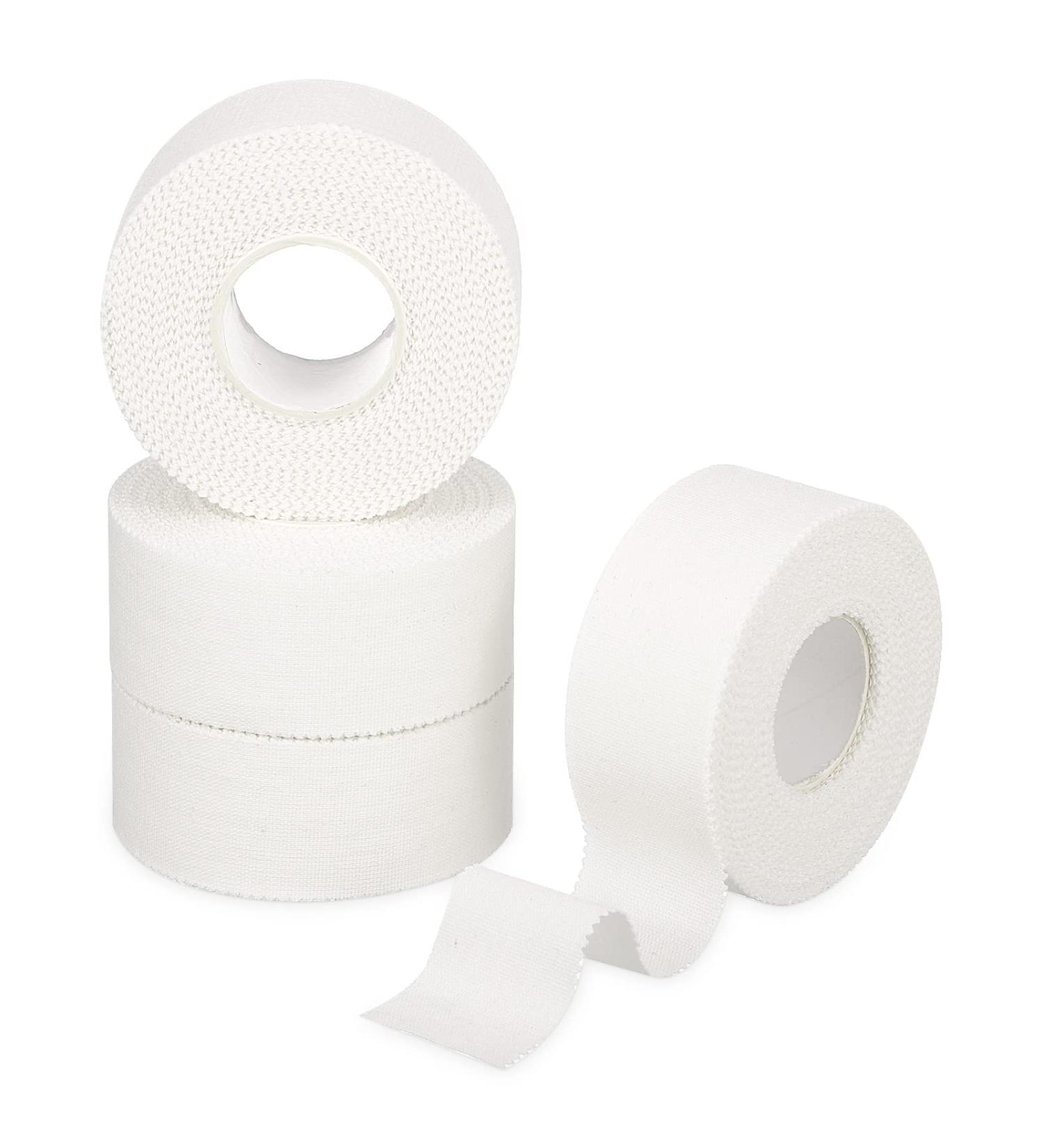XinStroe 4 Roles Sport Tapes - 2.5cmx10m Self-Adhesive Sports Bandage for Football Climbing & All Sports (White) | International Shipping - Buy Online on GoSupps.com