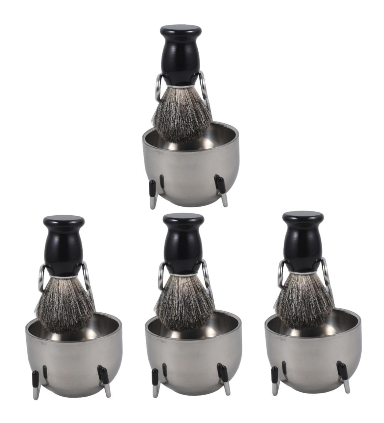 4 Sets Professional Beard & Shaving Brush Kit | Male Shaving Supplies | International Shipping Available - Buy Online on GoSupps.com