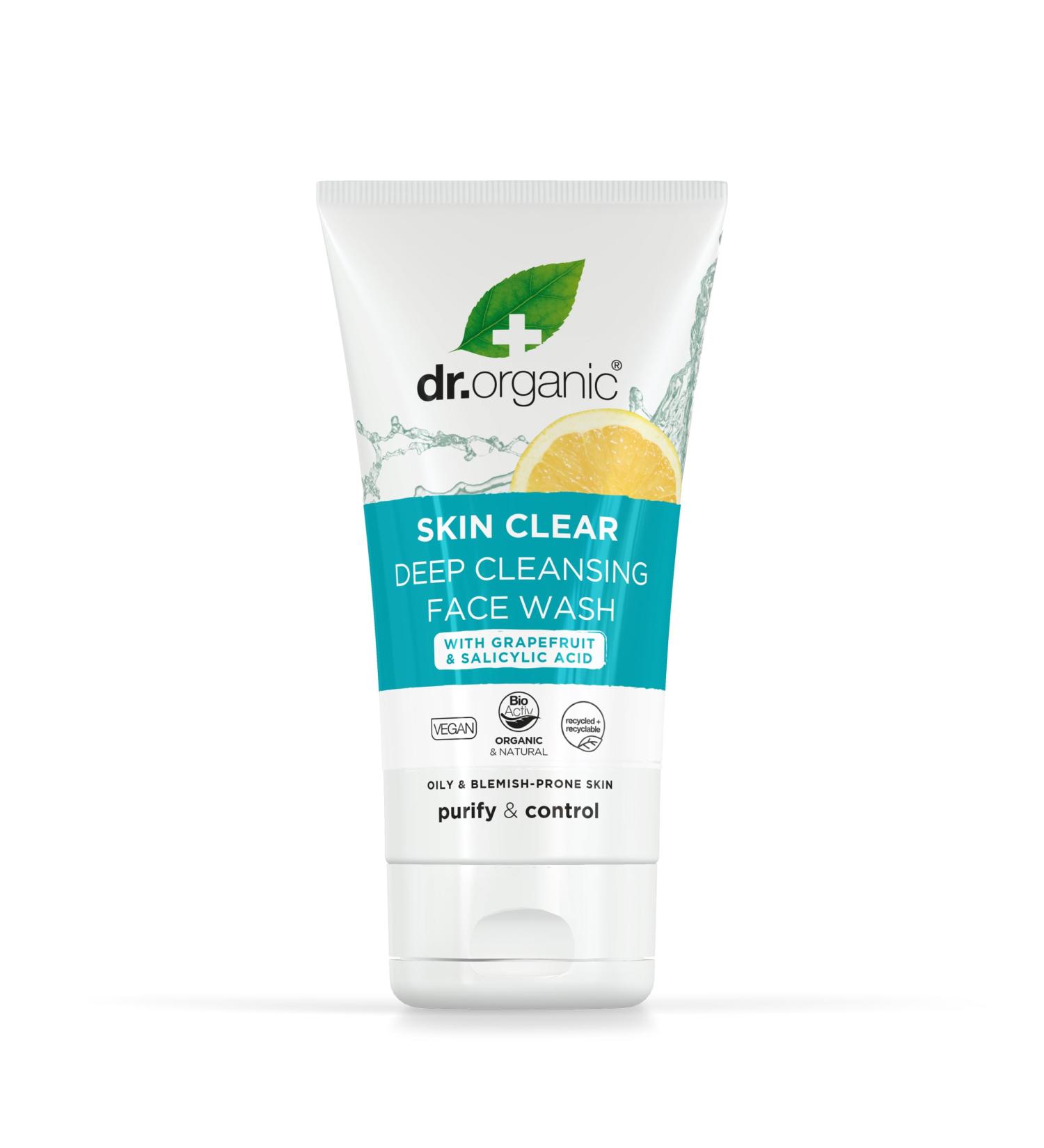 Buy Dr Organic SkinClear Deep Pore Cleansing Face Wash 125ml - Best International Shipping | Clear Skin Solution - Buy Online on GoSupps.com