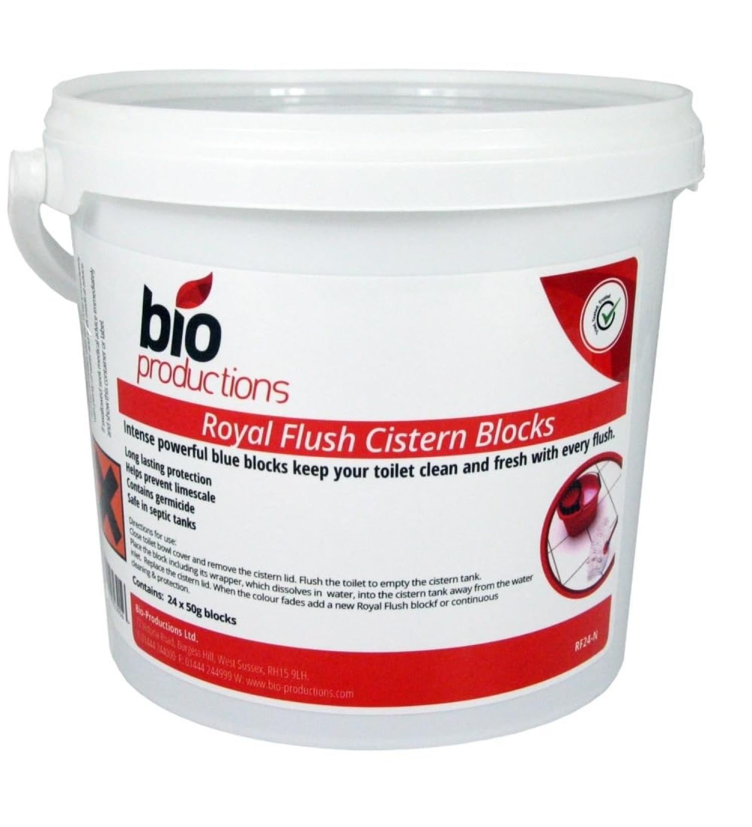 Eco & Biological CISTERN BLOCKS - 24 Blocks Per Tub Bio Productions ROYAL FLUSH
