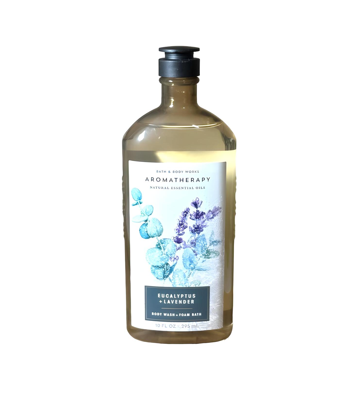 Bath and Body Works Aromatherapy Calm Eucalyptus Lavender Body Wash & Foam Bath 10 Ounce Full Size
