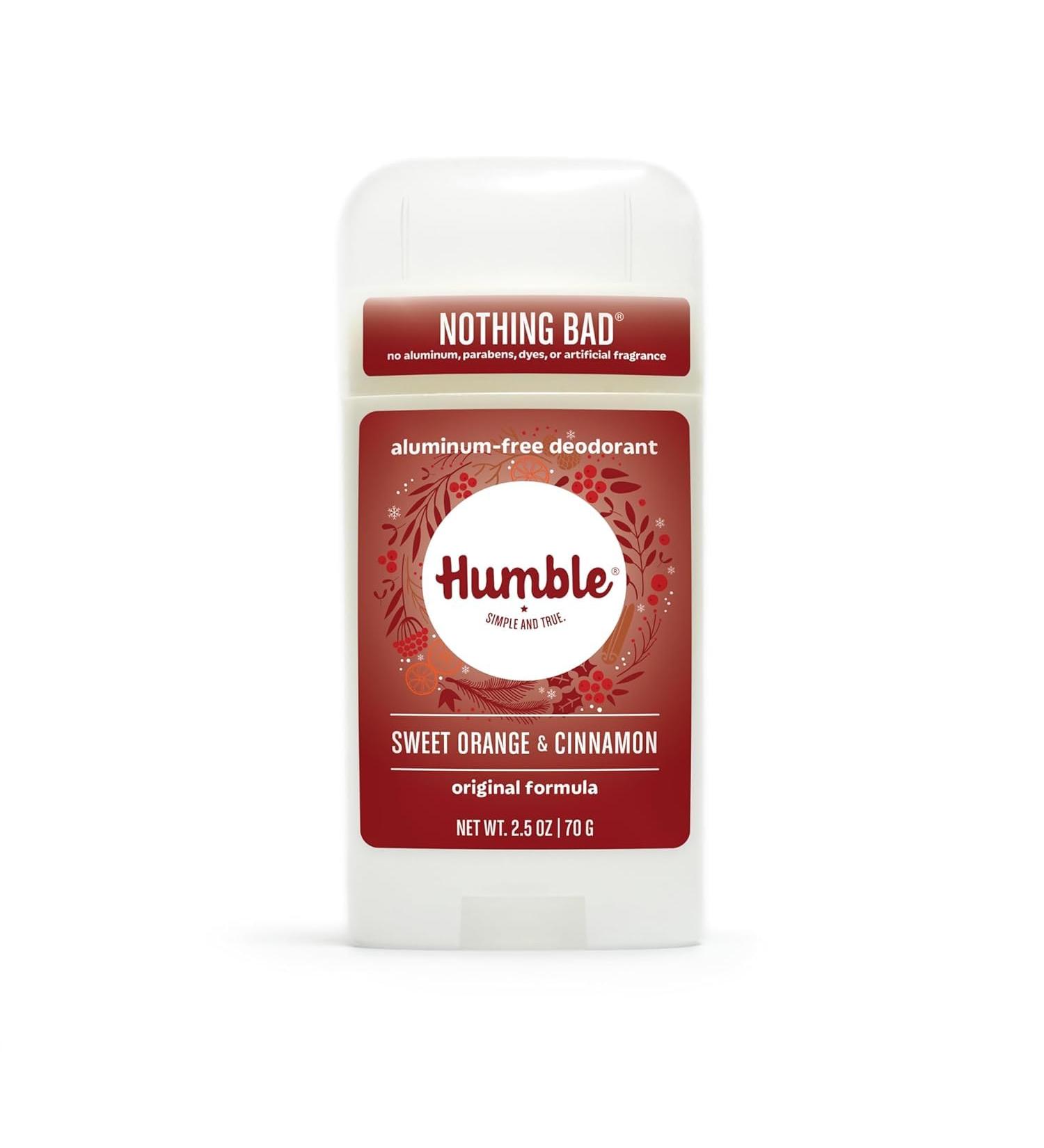 Humble Brands All Natural Aluminum Free Deodorant Stick for Women and Men Lasts All Day Safe and Certified Cruelty Free Sweet Orange and Cinnamon Pack of 1 - Buy Online on GoSupps.com