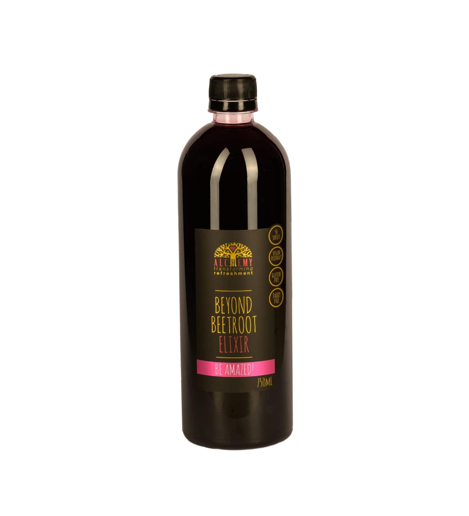 Alchemy Cordial Beyond Beetroot Elixir Syrup - Superfood Beetroot Latte Concentrate (750ml) - Buy Online on GoSupps.com