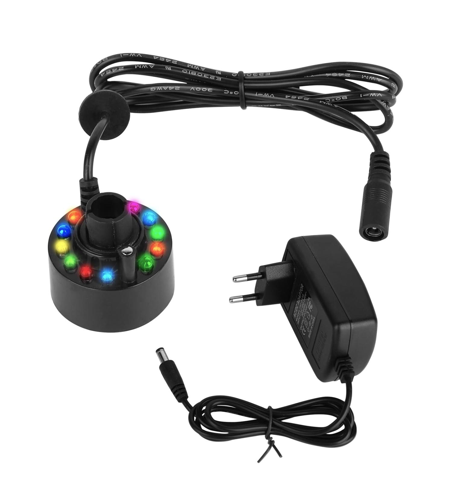 Hangrow Ultrasound Nebulizer Fog Producer - DC 24V 350 ml/h Mist Maker for Pond & Aquarium | Halloween Party Atmosphere Decor with Colorful Lights - Buy Online on GoSupps.com