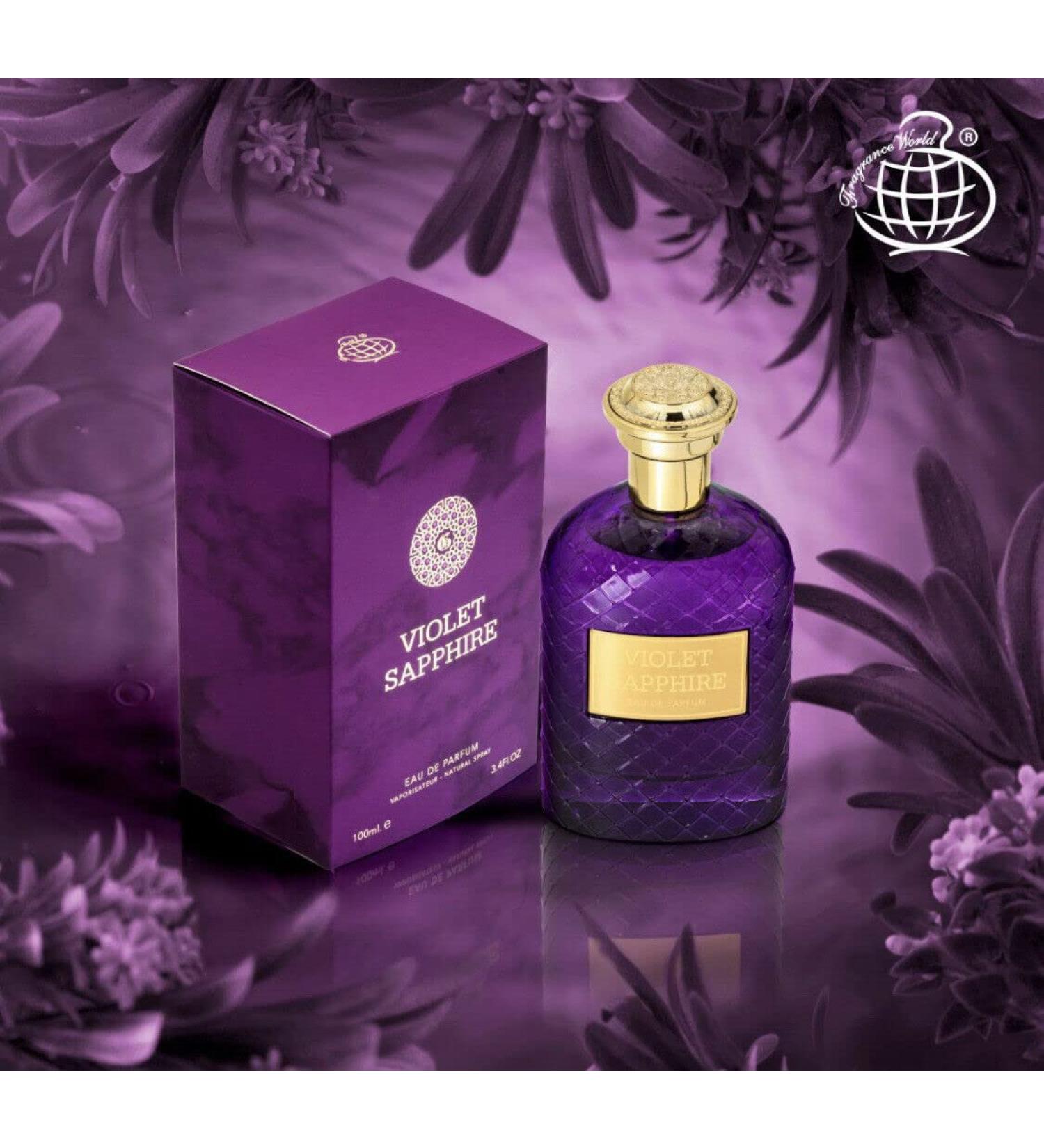 Fragrance World - Violet Sapphire Edp 100ml Perfumes for Women | Fragrance for Women Exclusive Made in UAE Amber Wood 3.4 Fl Oz (Pack of 1)