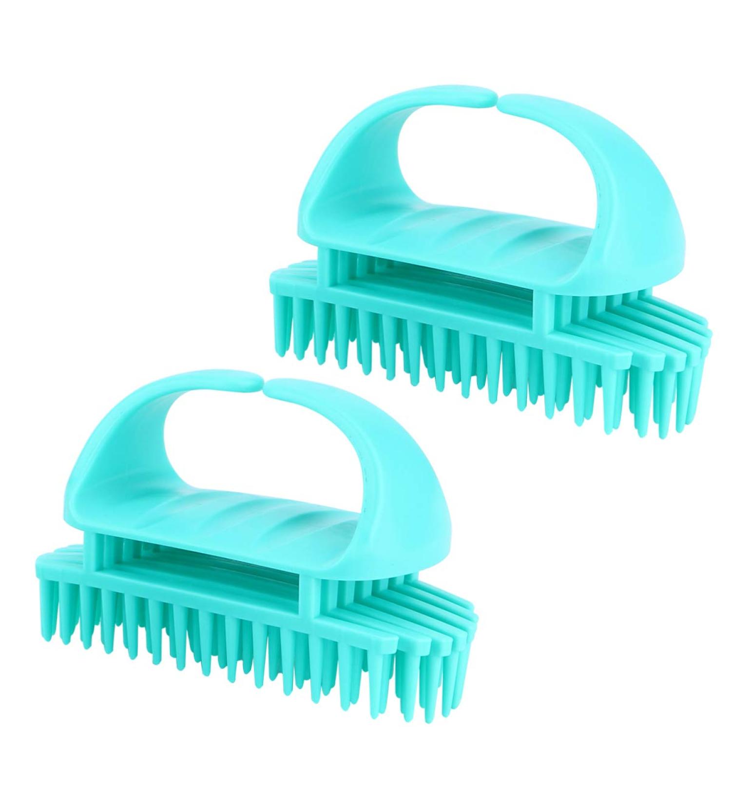 Goohochy Silicon Shampoo Brush for Women - Scalp Massager & Hair Cleaning Device - Blue 10.5x7x5.5cm - Ideal for Head Massage & Laundry Collector - Buy Online on GoSupps.com