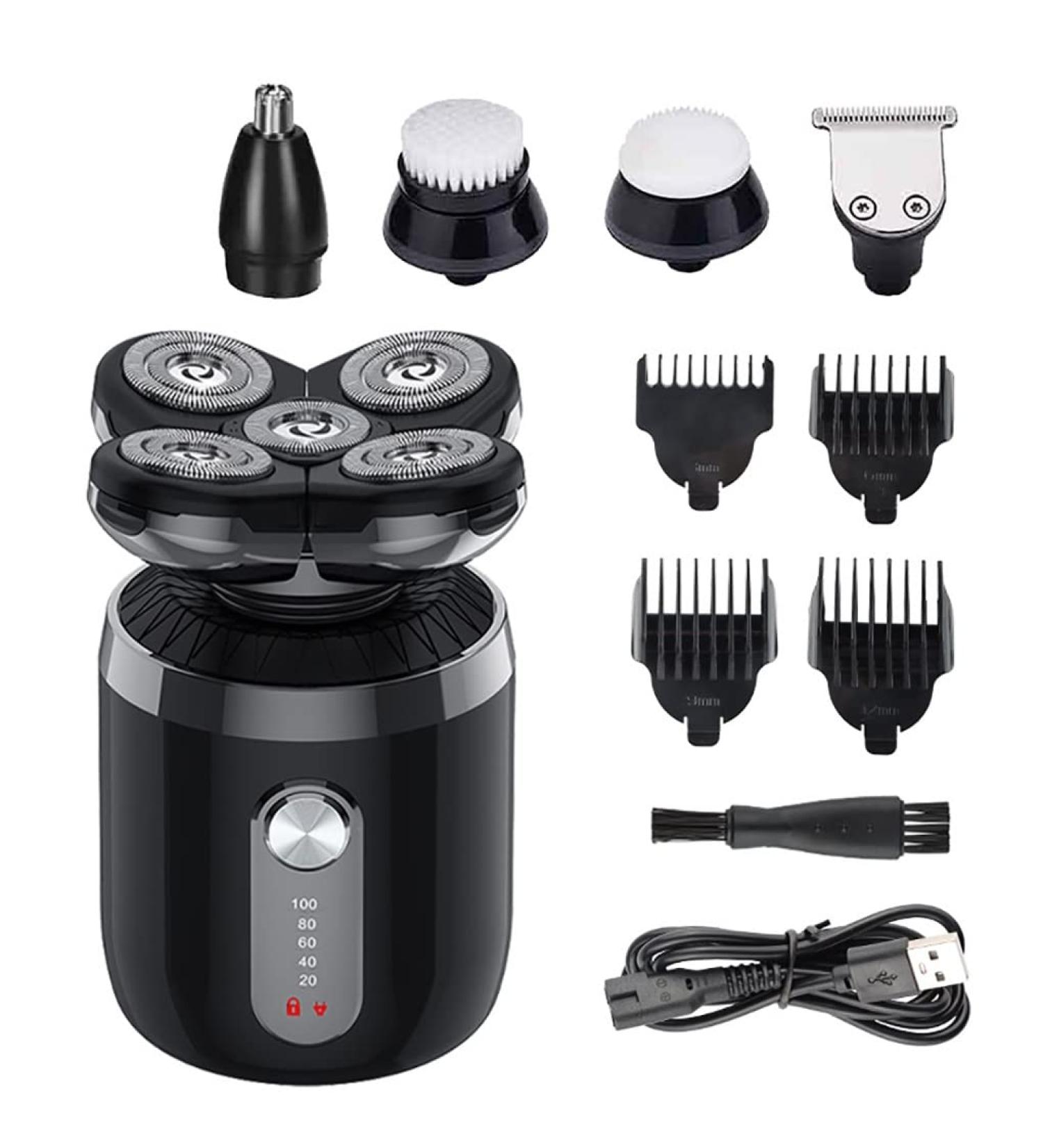 Buy Portable 5-in-1 Electric Razor for Men | Waterproof USB Rechargeable Mini Shaver & Body Trimmer - Buy Online on GoSupps.com