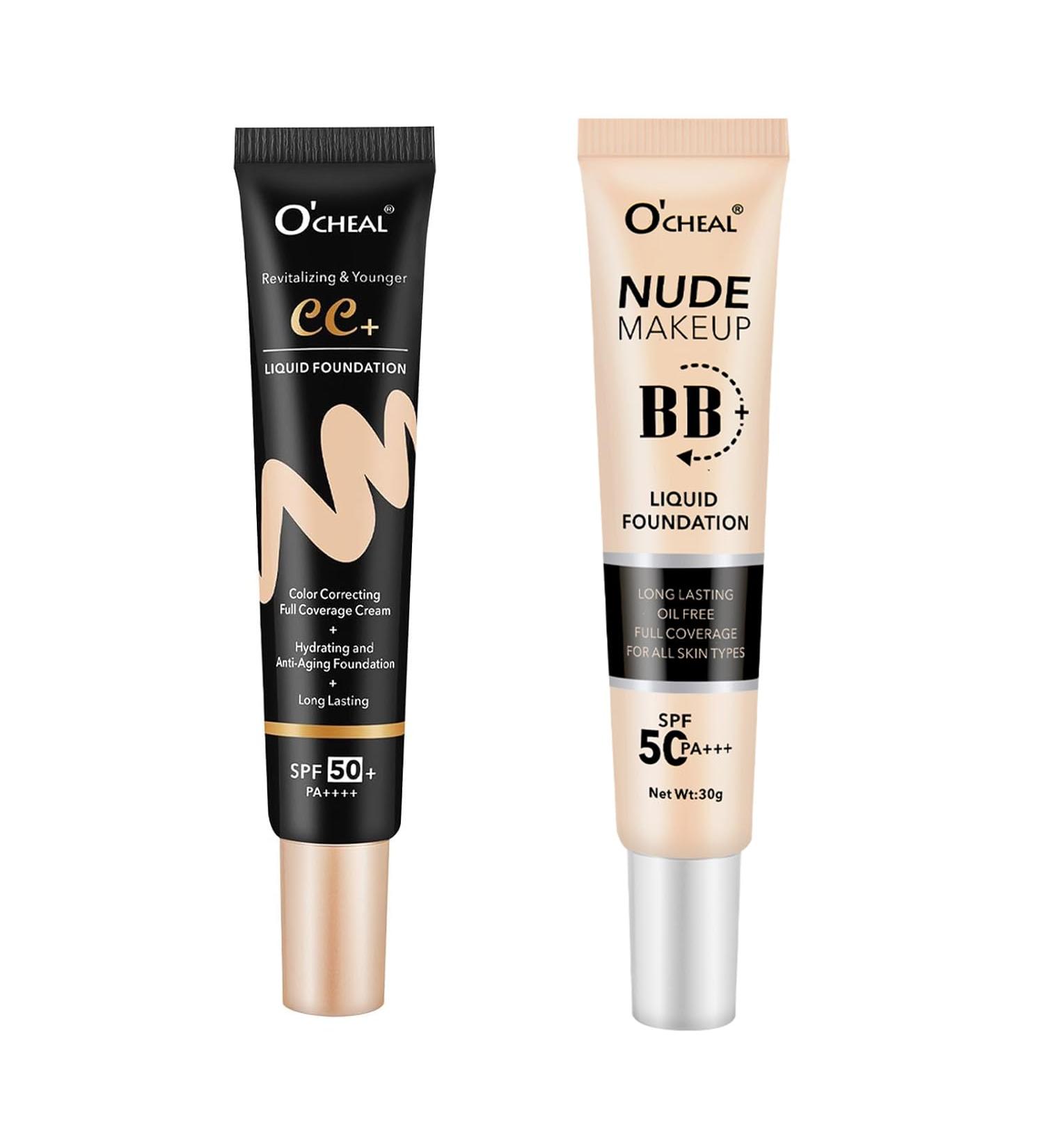 O'CHEAL Nature BB Cream with SPF 50+ and Nature CC Cream with SPF 50+ - Buy Online on GoSupps.com