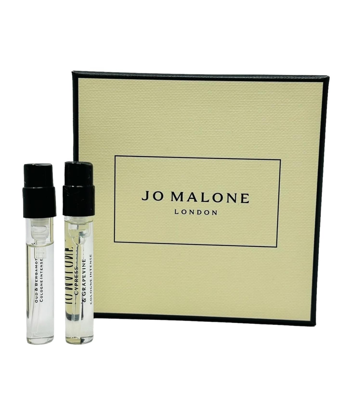 Jo Malone Cologne Intense Scent pairing Duo Cypress & Grapevine + Oud & Bergamot Sample Vial 0.05oz/ 1.5ml ea