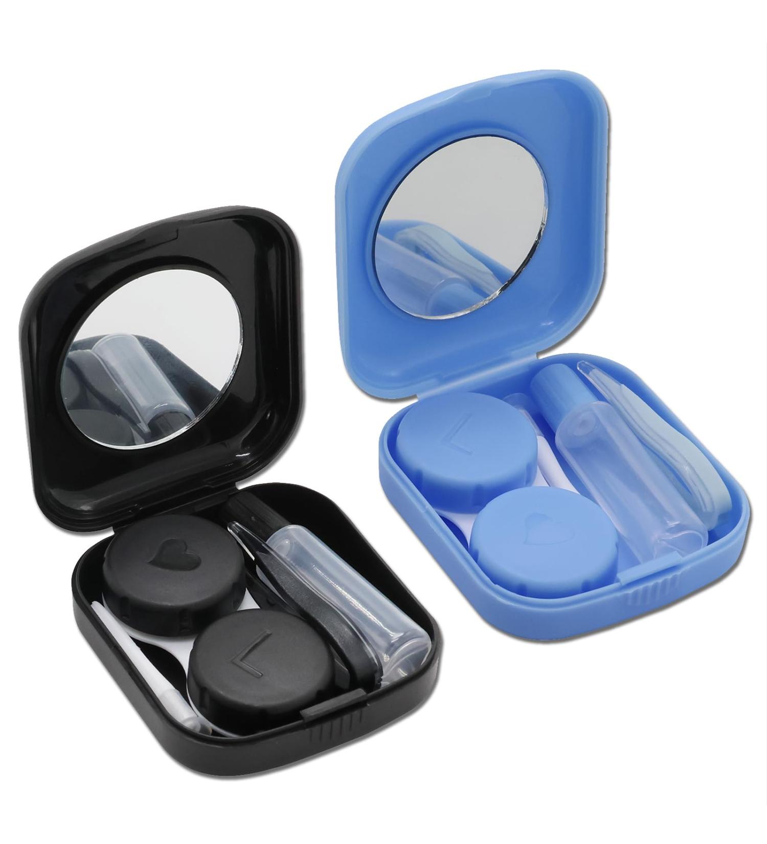 2-Piece Contact Lenses Container Set | Portable Accessories with Tweezers for Home & Travel - Buy Online on GoSupps.com