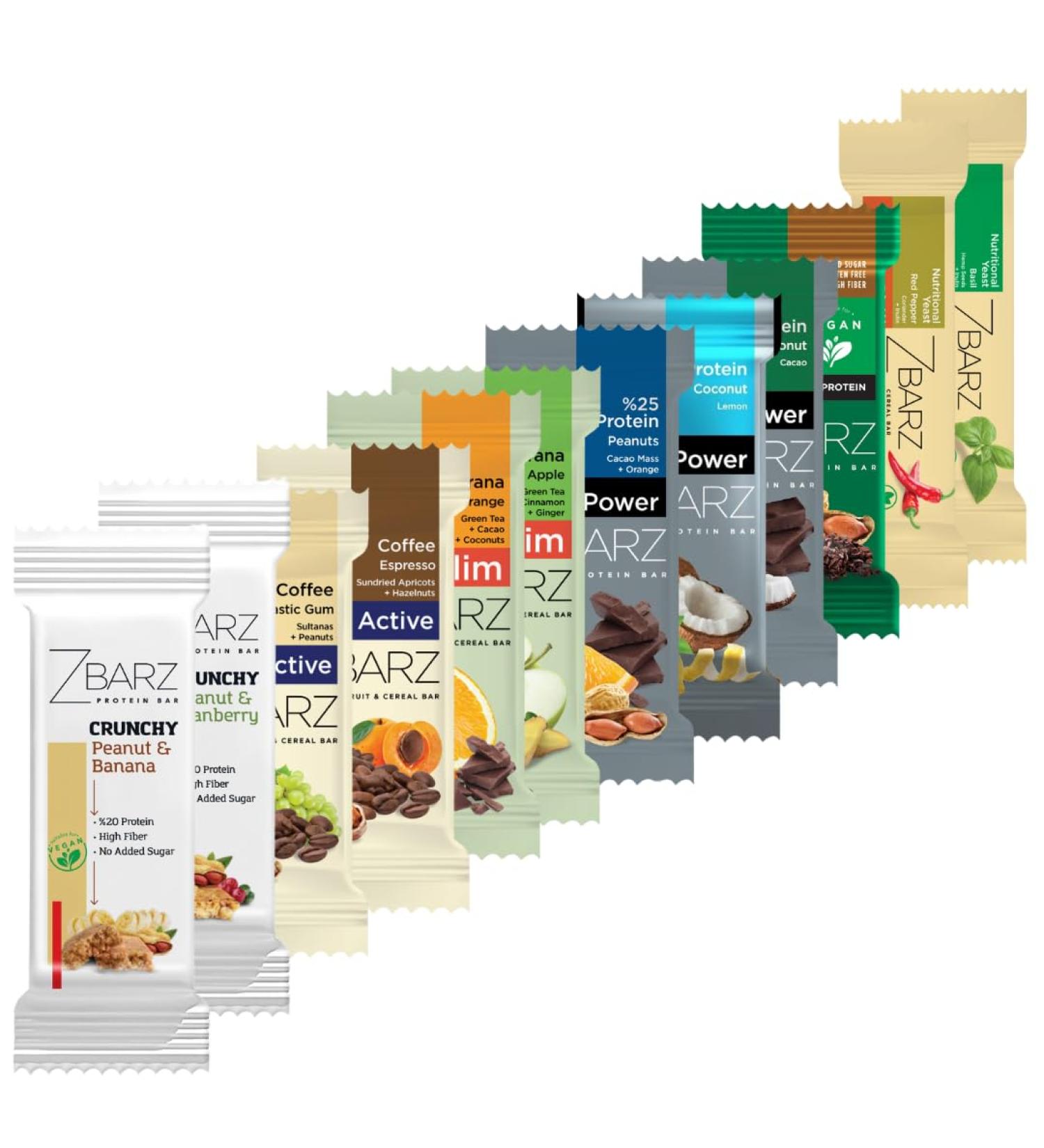 Zbarz Vegan & Sugar-Free Energy Bars - Mix Box (12 Bars) for Cycling & Hiking | Healthy Fruit & Nut Snack - Buy Online on GoSupps.com