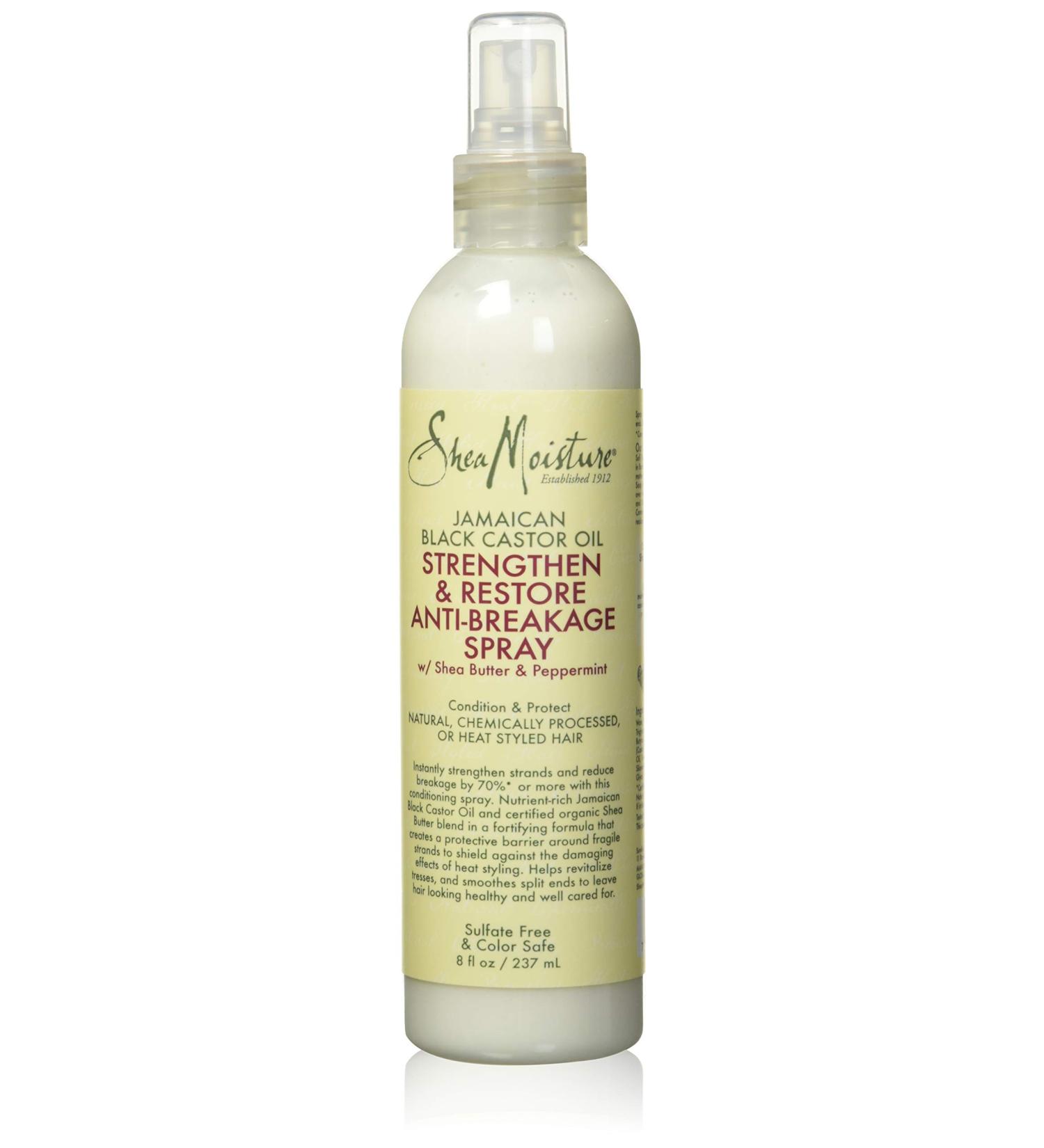 SheaMoisture Jamaican Black Castor Oil Anti-Breakage Heat Protectant Spray 8 Fl Oz - Shea Butter Infused (Pack of 1) - Buy Online on GoSupps.com