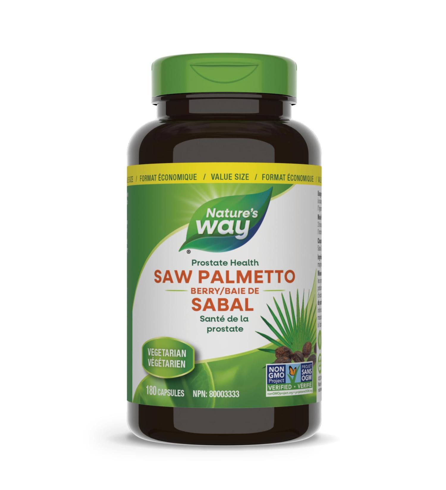 Nature's Way Saw Palmetto Berries Prostate Health 180 Softgels Value size Natural 180 Count (Pack Of 1) - Buy Online on GoSupps.com