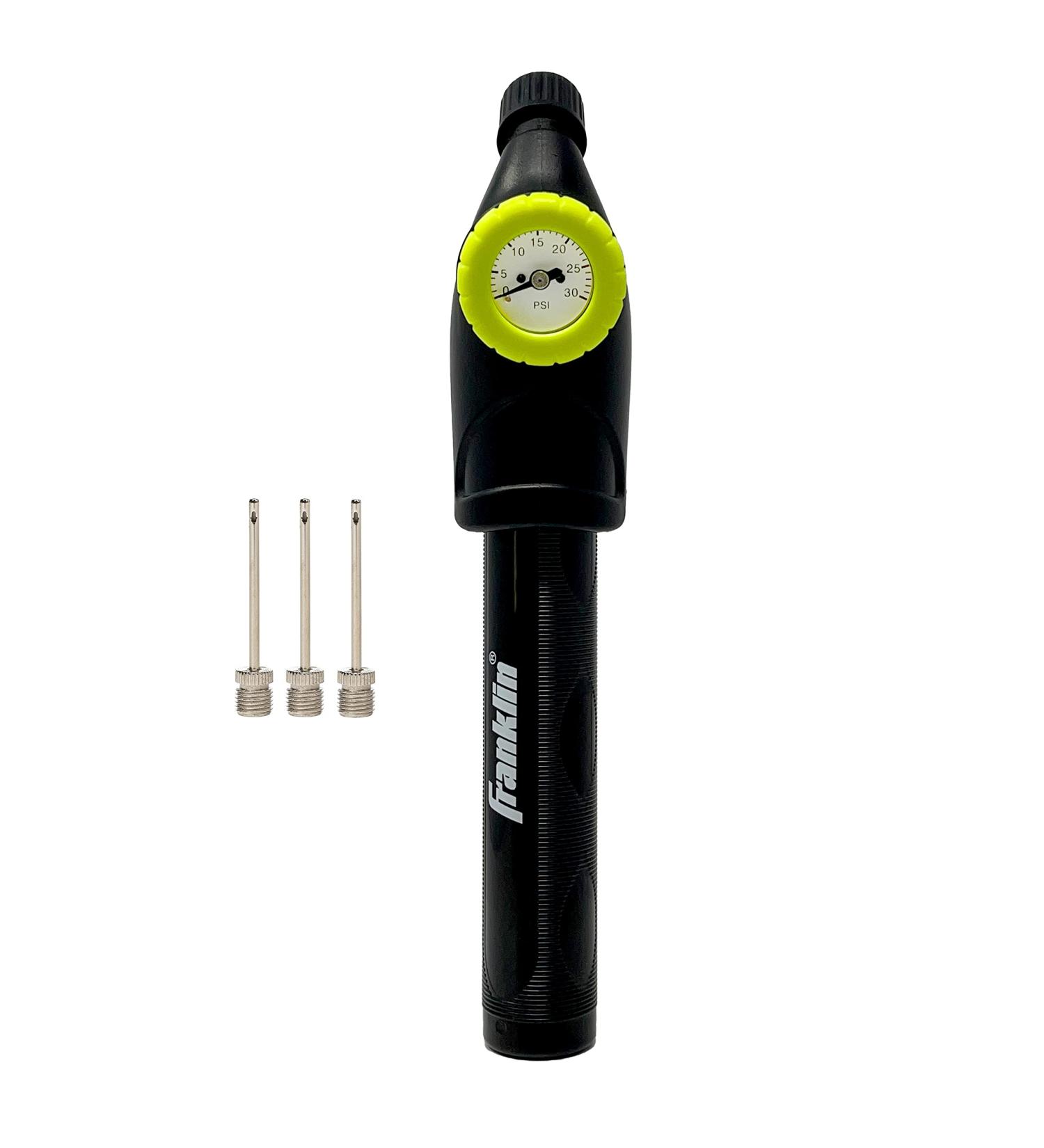 Franklin Sports Ball Pump with Pressure Gauge and Needle - Hand Pump for Soccer, Basketball and More - Black - Buy Online on GoSupps.com
