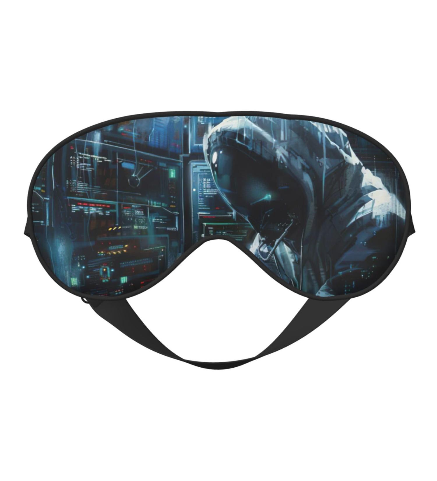 SSIMOO Hacker Attack Soft Sleep Eye Mask - Breathable Eye Patch for Women Ideal for Travel & Relaxation Black - Buy Online on GoSupps.com