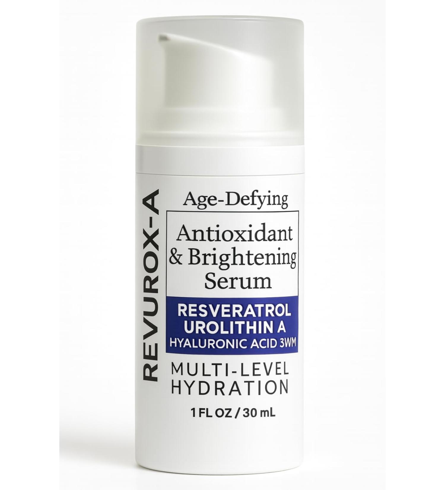 ELIPLEX Resveratrol + Urolithin A Face Serum Lightweight Hydration & Radiance | 1 fl oz - Buy Online on GoSupps.com