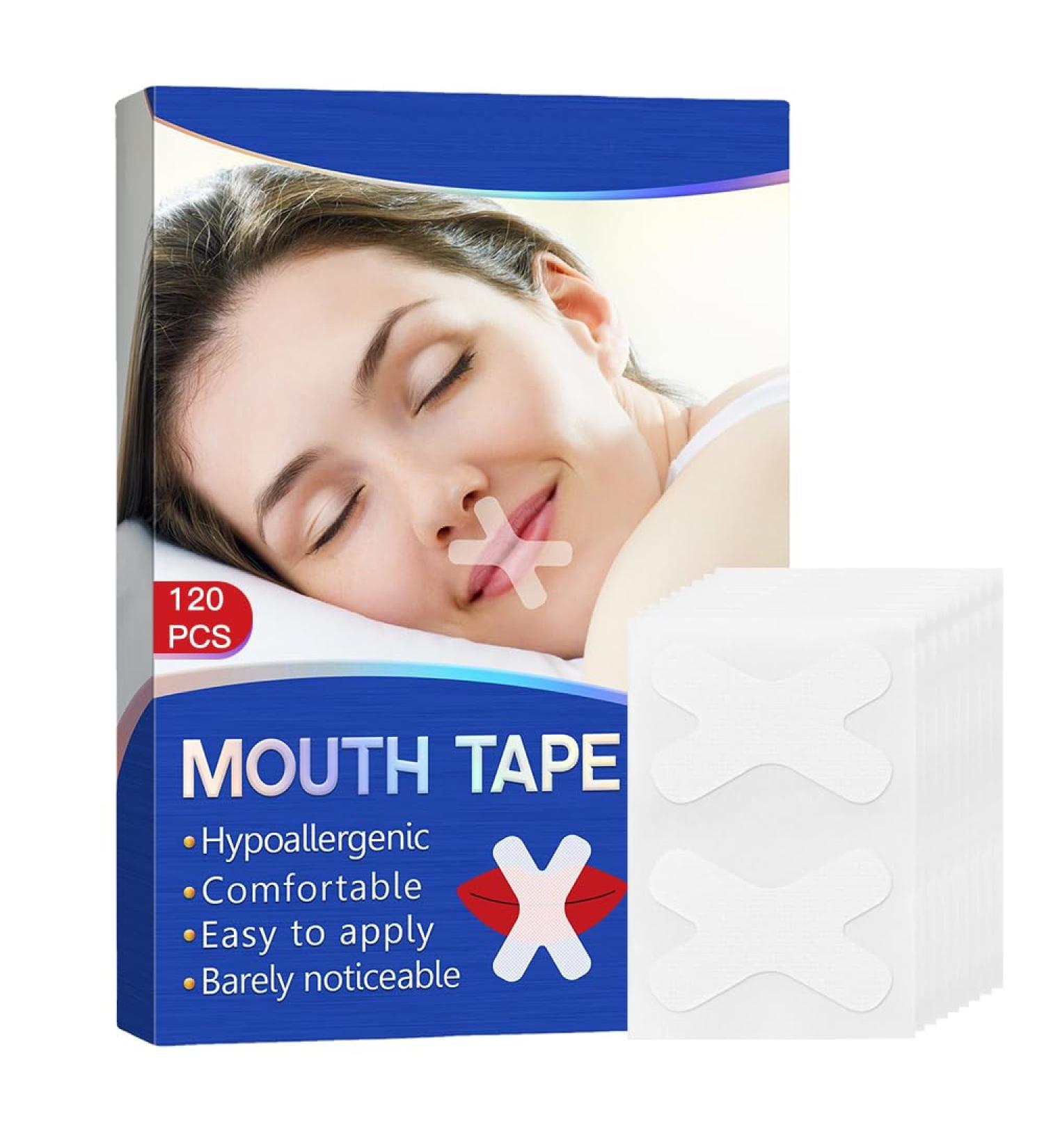 Mouth Tape for Sleeping 120 Pcs - Gentle Sleep Strips for Better Nose Breathing, Improved Night Sleep, and Instant Snoring Relief - Buy Online on GoSupps.com