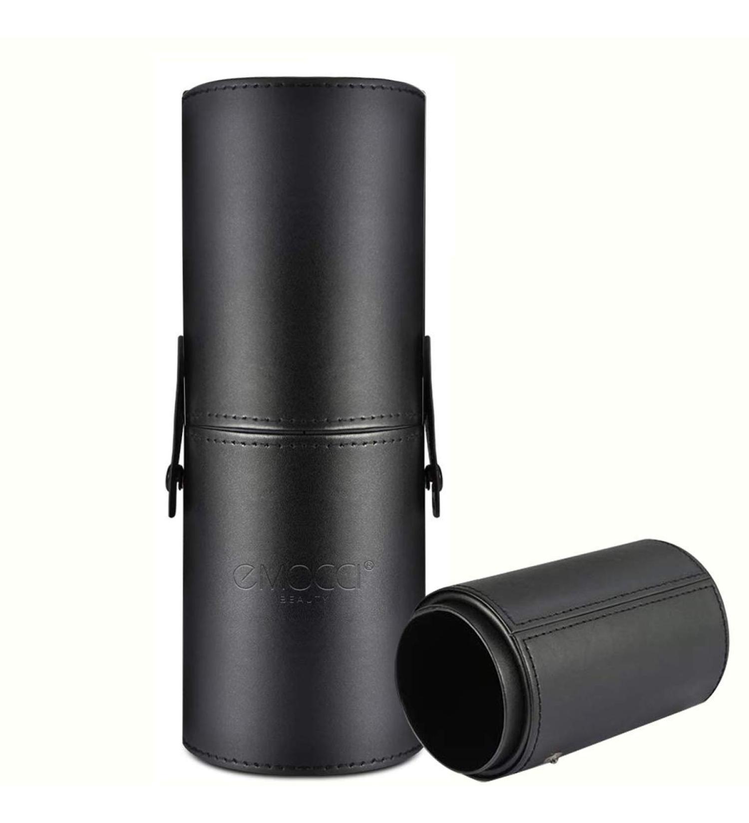 Buy A-Cup Black PU Leather Makeup Brush Holder | Travel Cosmetic Organizer - Stylish & Durable - Buy Online on GoSupps.com