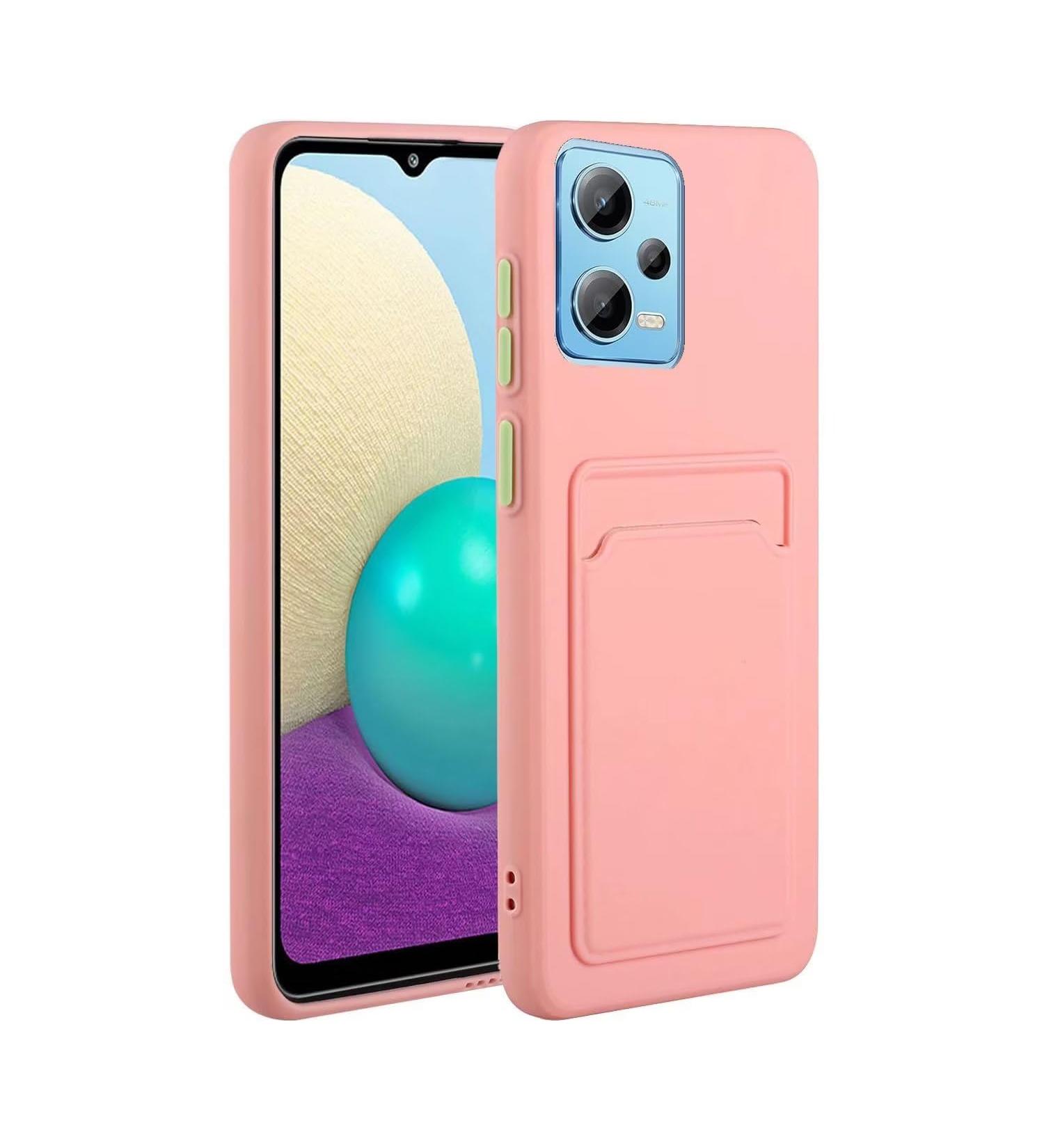 Buy Tivenfezk Nadoli Ultra Thin Silicone Case for Xiaomi Redmi Note 12 5G Shockproof Scratch-Resistant Wallet TPU Cover with Credit Card Holder in Pink - International Shipping Available - Buy Online on GoSupps.com