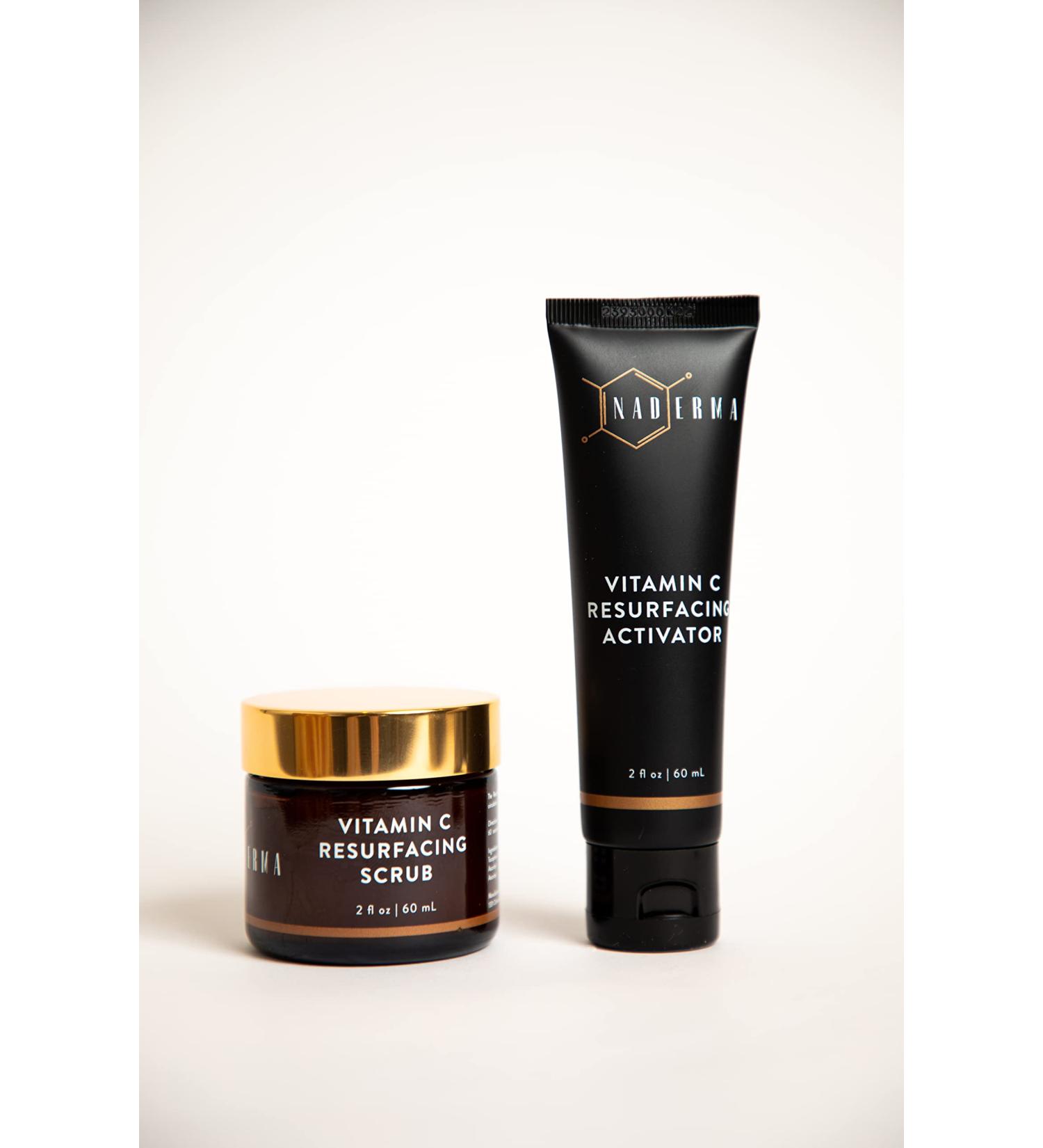 Naderma Vitamin C Resurfacing Scrub + Activator | Brightening Exfoliator for Radiant Skin | International Shipping Available - Buy Online on GoSupps.com