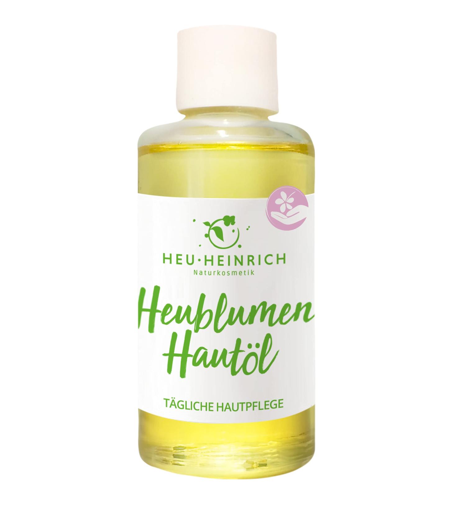 Heu -Heinrich 100ml Hay Flower Skin Oil | Natural Muscle & Joint Oil with Sesame & Almond Oils | Arnika & Mountain Herbs - Buy Online on GoSupps.com