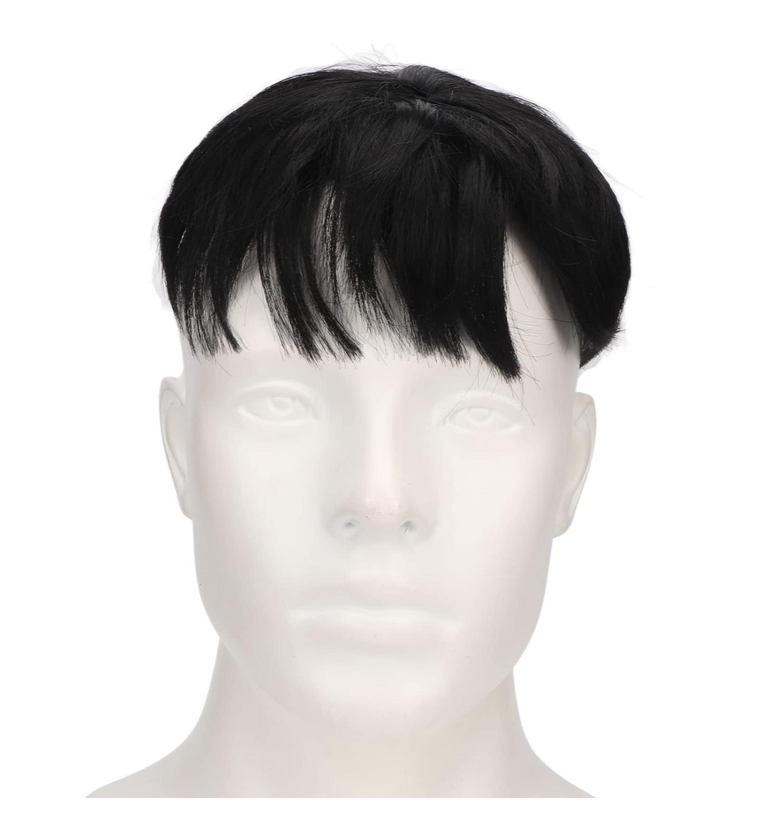 Short Toupee for Men Hair Topper Wig Fashionable Handsome Men Short Toppers Hairpiece Hair Extensions for Covering White Loss Hair Daily Wear Human Hair Toupee - Buy Online on GoSupps.com